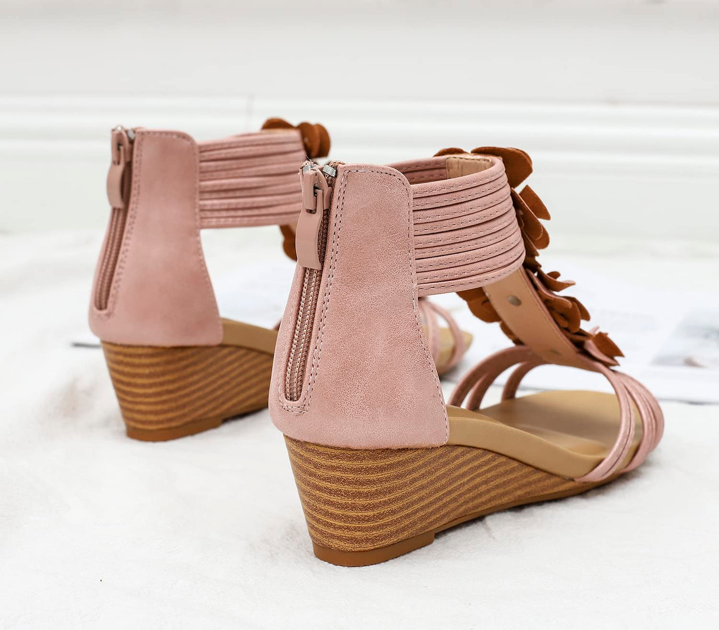 Keilsandalen für Damen, elegant, lässig, für den Sommer, süß, bequem, mit Keilabsatz, Strandsandale