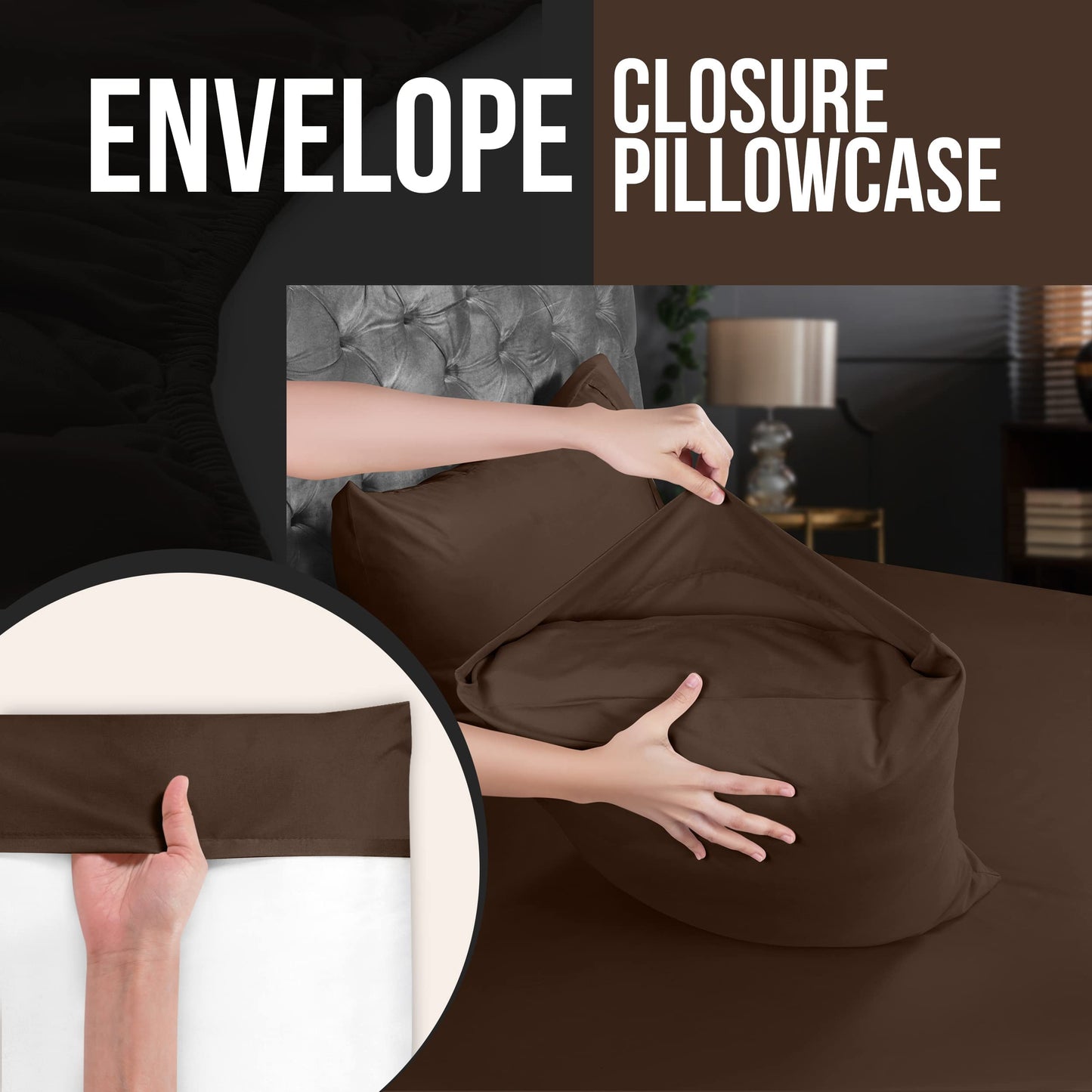 Utopia Bedding Pillow Cases - Envelope Closure - Soft Brushed Microfiber Fabric - Shrinkage and Fade Resistant Pillow