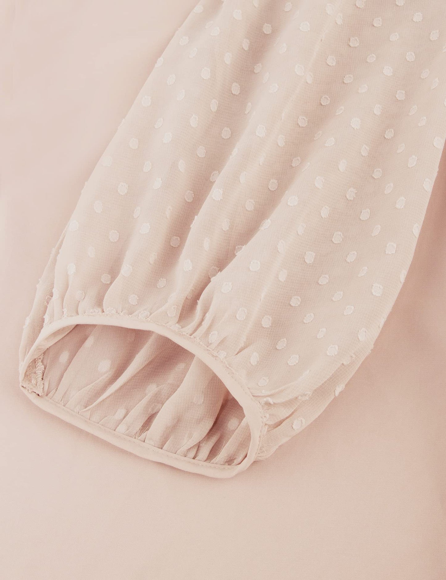 Bebonnie Damen Chiffonbluse mit Laternenmuster, 3/4-Ärmel, lässig, locker, V-Ausschnitt