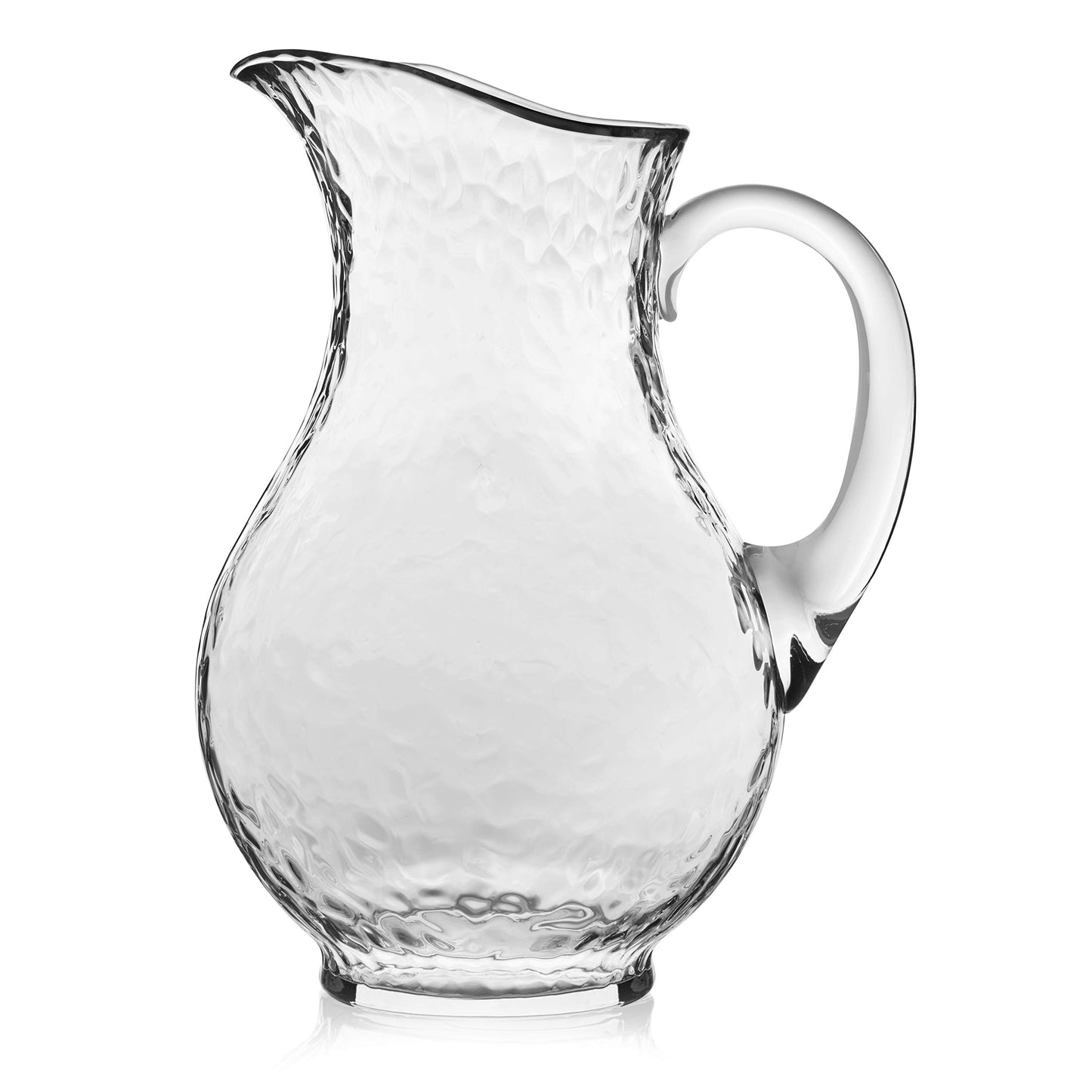 Libbey Acapulco Large Glass Pitcher Set of 2, 89 Oz, Clear, Tall Bubble Glass Pitchers with Handle, Modern Pitcher Set for Iced Tea, Punch, and More