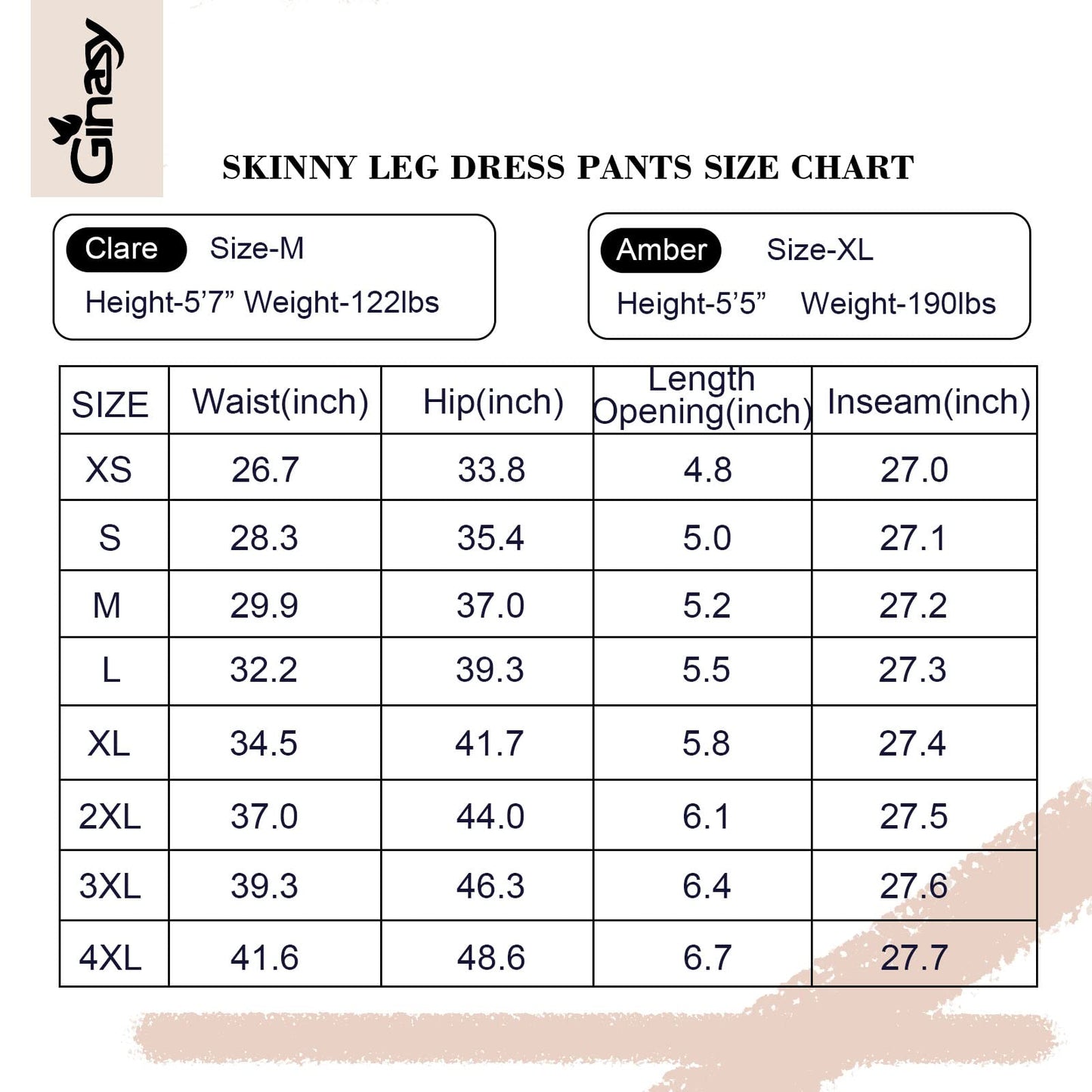 Pantalon habillé Ginasy pour femme, pantalon d'affaires décontracté, extensible, à enfiler, pour le travail, le bureau, leggings habillés, pantalon skinny avec poches