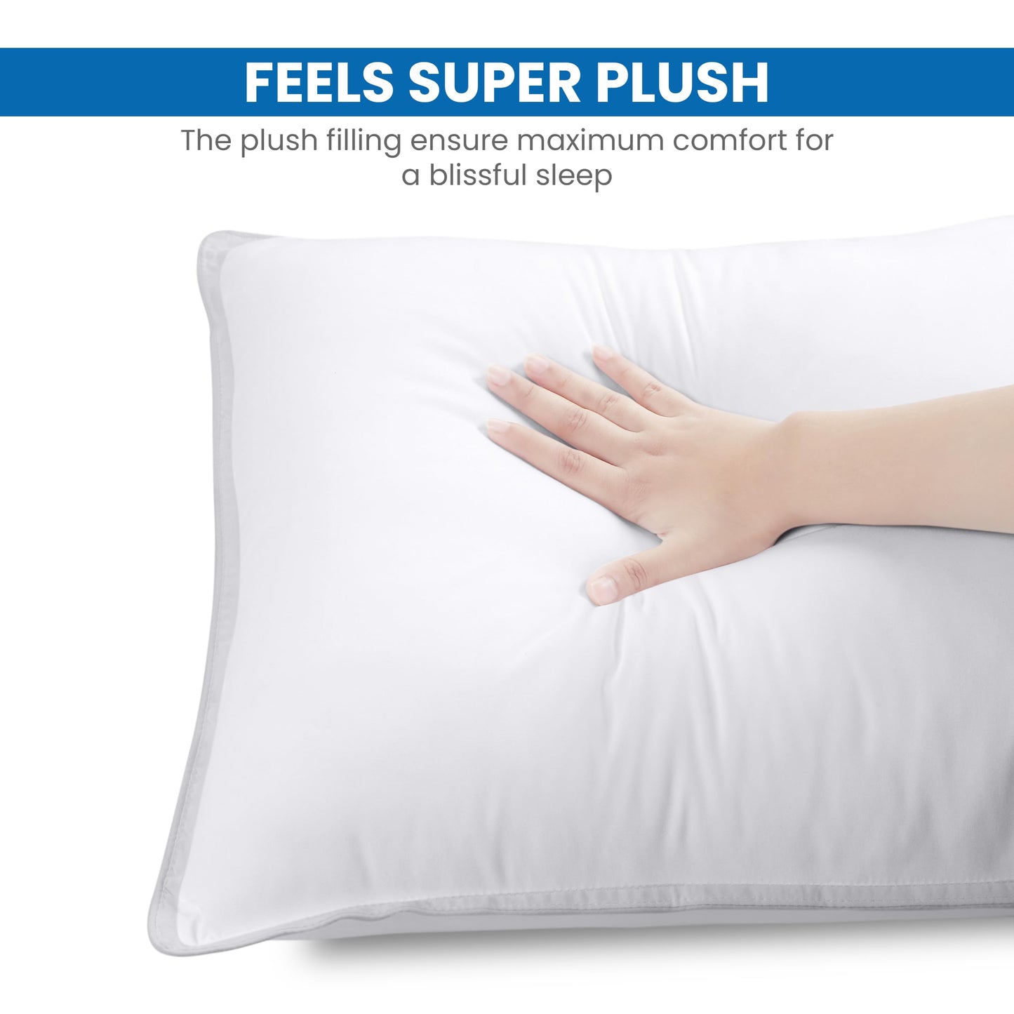 Utopia Bedding Bettkissen zum Schlafen (weiß), Queen Size, 2er-Set, Hotelkissen, Kühlkissen für Seiten-, Rücken- oder Bauchschläfer