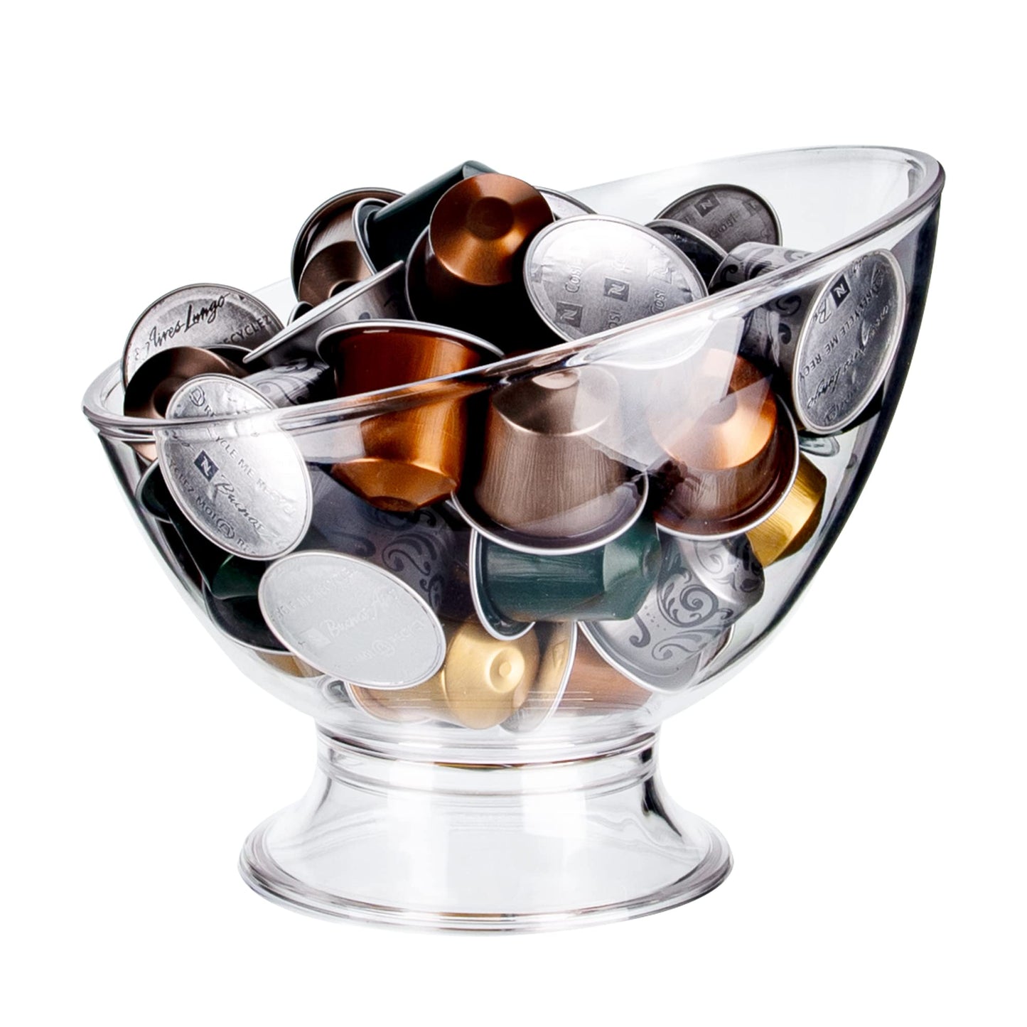 MOLFUJ Coffee Pods Holder Plastic, Coffee Pod Storage Compatible with Nespresso Vertuo Pods, Small K Cup Holder Coffee Pod Organizer for Keurig Kcup Storage (1)