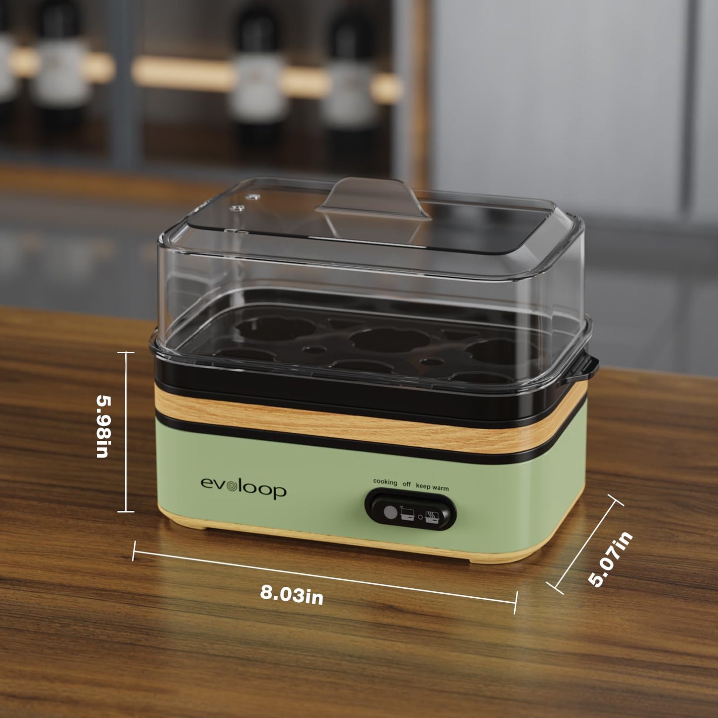 Rapid Egg Cooker Electric 6 Eggs Capacity, Soft, Medium, Hard Boiled, Poacher, Omelet Maker Egg Poacher With Auto Shut-Off, BPA Free