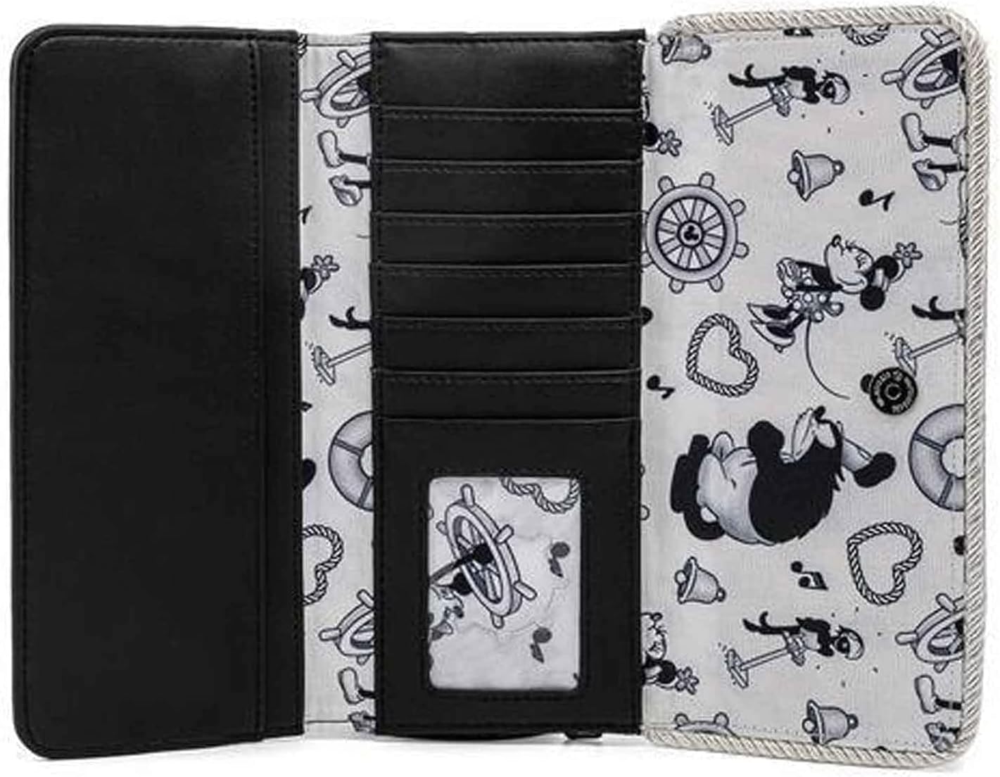 Loungefly Disney Mickey Mouse Steamboat Willie Music Cruise Geldbörse mit Klappe