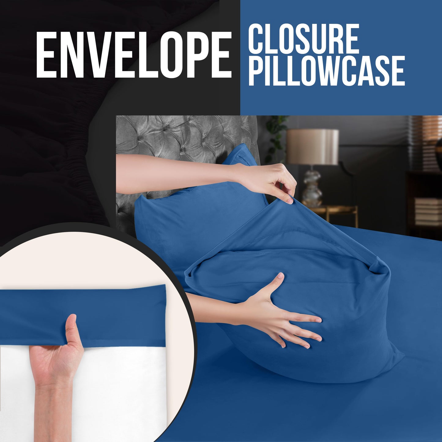 Utopia Bedding Pillow Cases - Envelope Closure - Soft Brushed Microfiber Fabric - Shrinkage and Fade Resistant Pillow