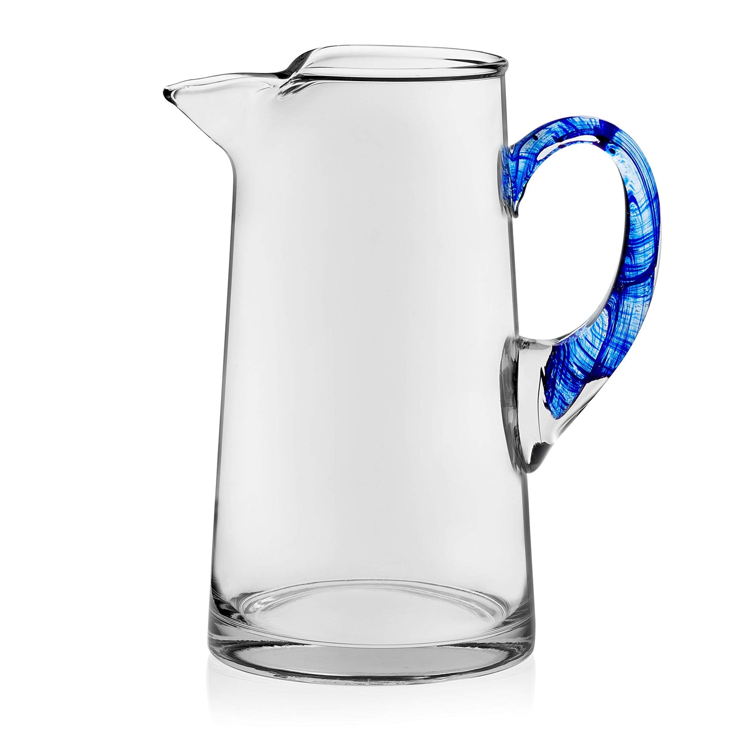 Libbey Acapulco Large Glass Pitcher Set of 2, 89 Oz, Clear, Tall Bubble Glass Pitchers with Handle, Modern Pitcher Set for Iced Tea, Punch, and More