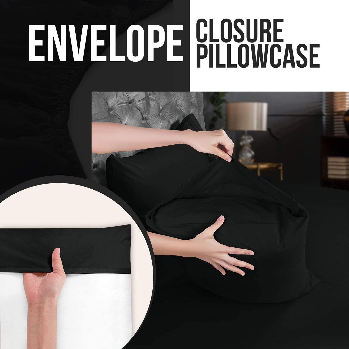 Utopia Bedding Pillow Cases - Envelope Closure - Soft Brushed Microfiber Fabric - Shrinkage and Fade Resistant Pillow