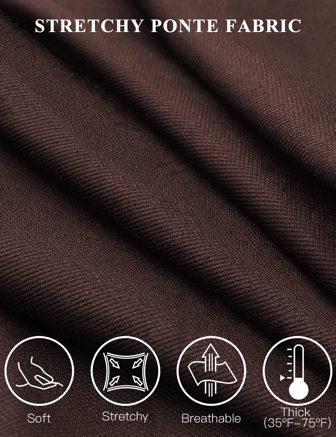 Pantalon extensible pour femme Tapata 28''/30''/32''/34'' avec poches, taille haute, petite, taille standard pour le travail au bureau