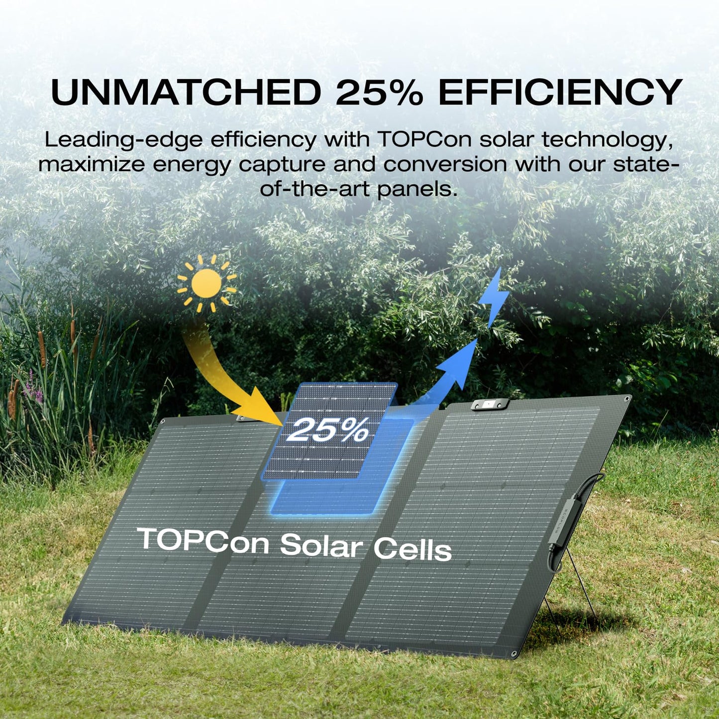 EF ECOFLOW Solar Generator DELTA 2 Max 2048Wh With 400W Solar Panel, LFP Battery Portable Power Station Up to 3400W AC Output Fast Charging 0-80% in 43 Min solar powered generator For Camping, RV