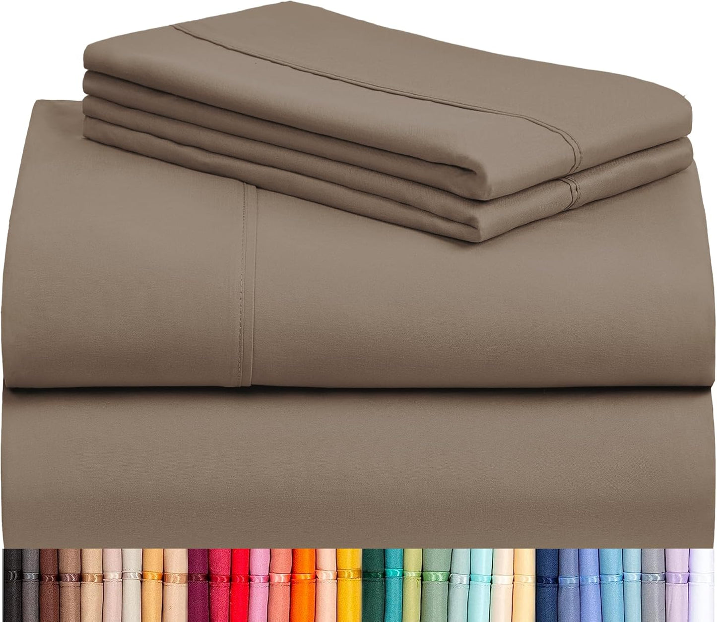 LClub Luxury 4-Piece Cooling Microfiber Sheet Set