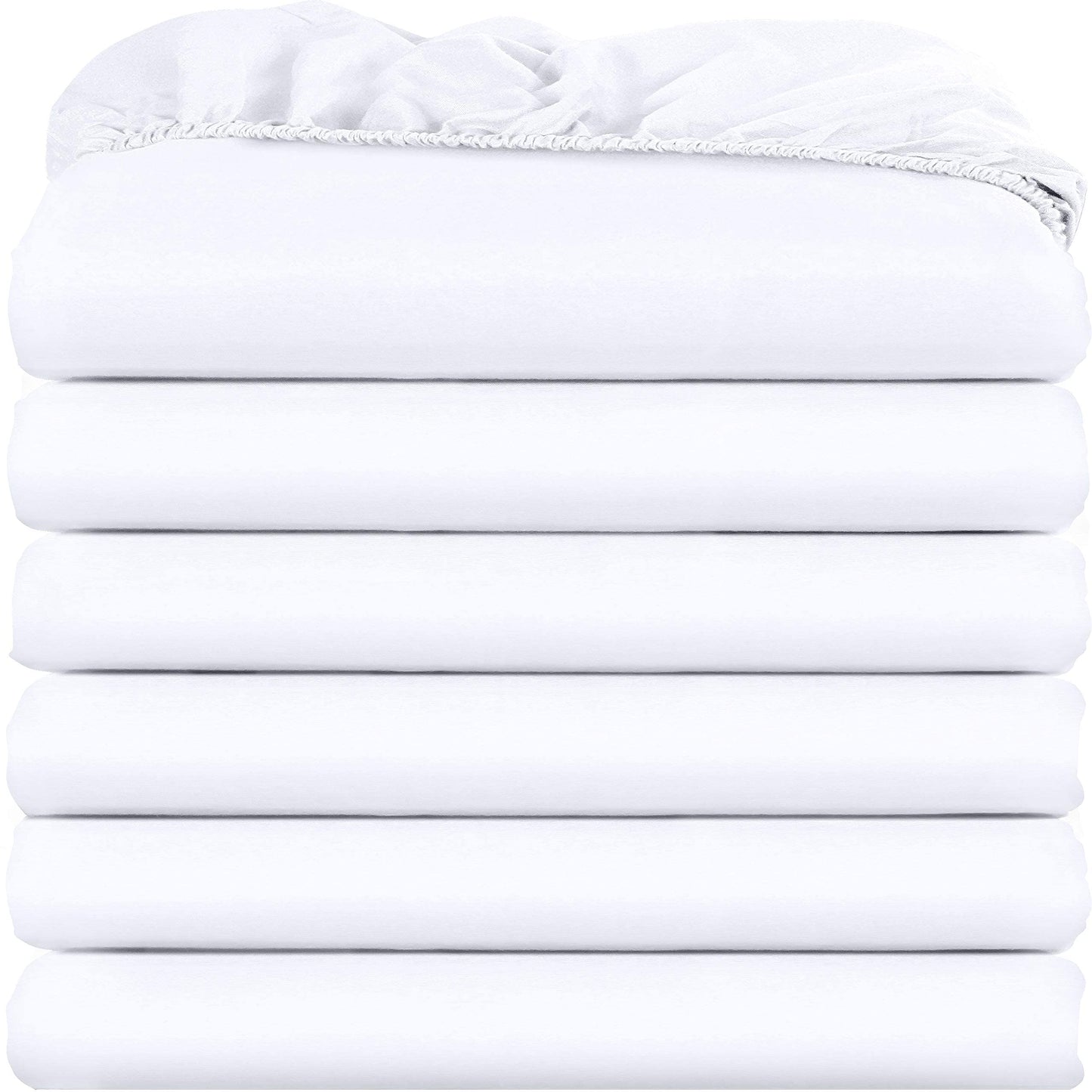 Utopia Bedding Spannbettlaken für Queensize-Betten – Großpackung mit 6 Spannbettlaken – weiche gebürstete Mikrofaser – tiefe Taschen – schrumpft und verblasst nicht – pflegeleicht (grau)