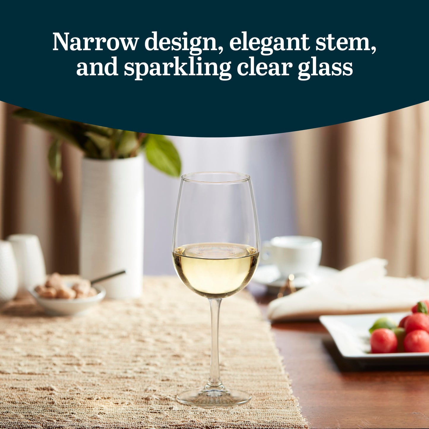 Libbey Vina Red Balloon Wine Glasses, 18.25 Oz Elegant Large Red Wine Glasses Set of 6, Long Stem Glass Wine Glasses for Weddings, Birthdays, and More