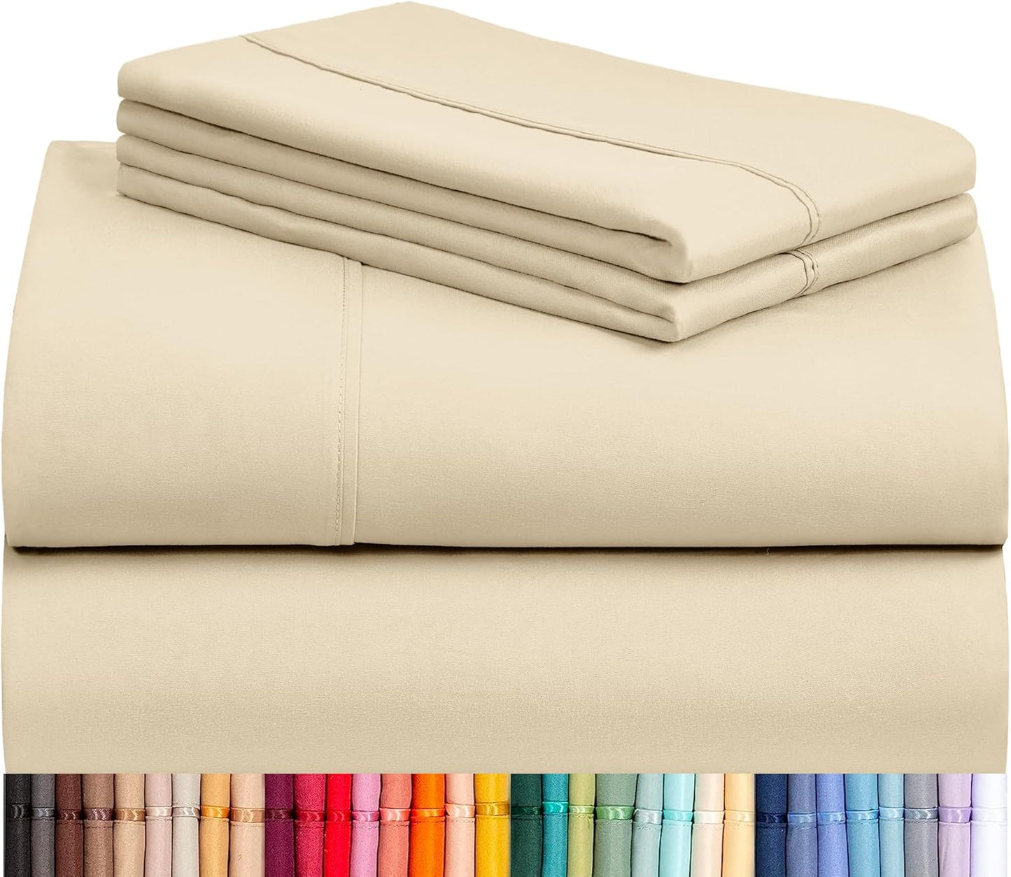 LClub Luxury 4-Piece Cooling Microfiber Sheet Set