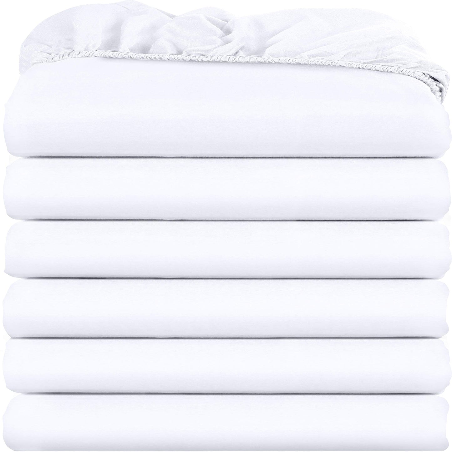 Utopia Bedding Spannbettlaken für Queensize-Betten – Großpackung mit 6 Spannbettlaken – weiche gebürstete Mikrofaser – tiefe Taschen – schrumpft und verblasst nicht – pflegeleicht (grau)