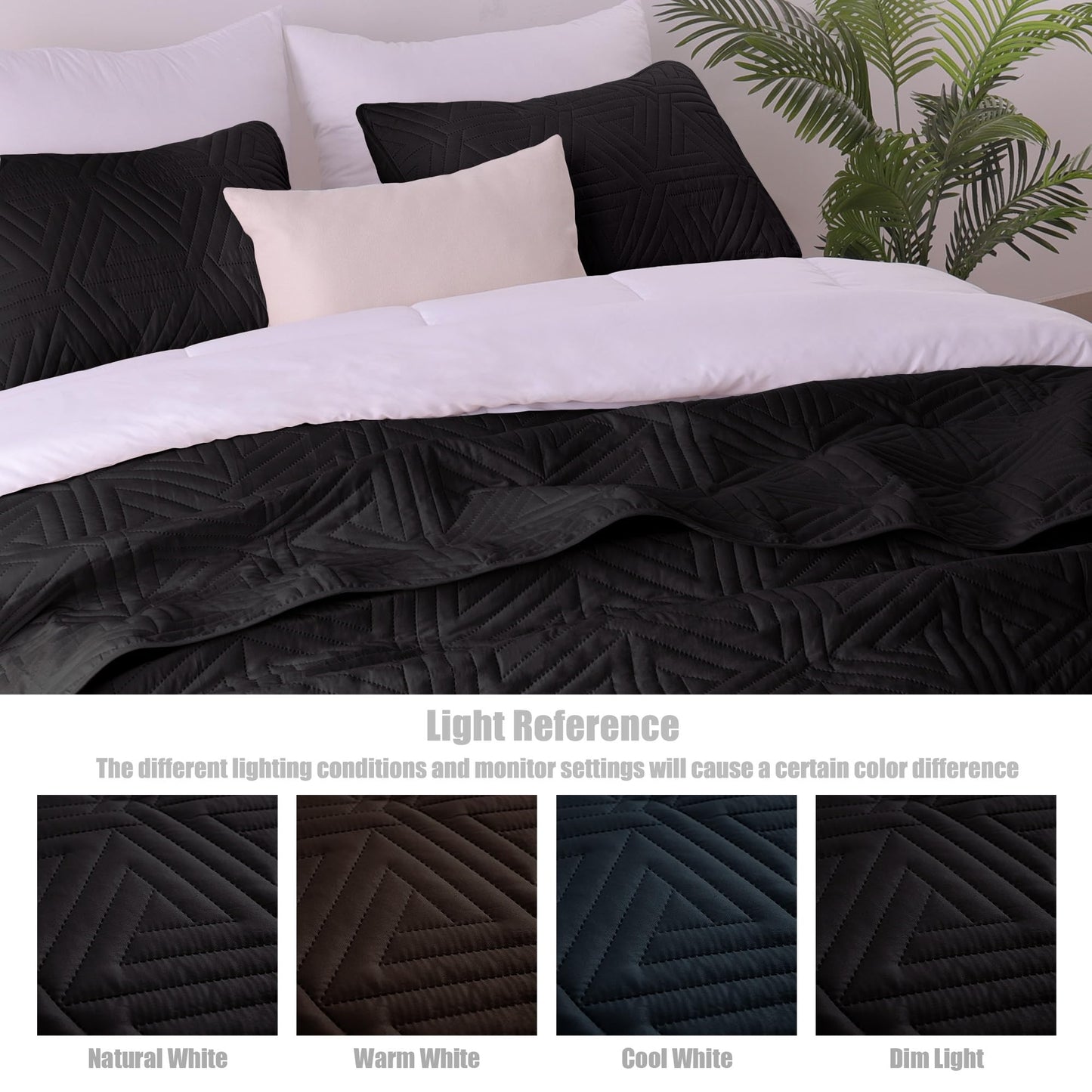Whale Flotilla Soft Full/Queen Size Quilt Set for All Seasons, 3-Piece Ultrasonic Geometric Quilts Bedding Set, Lightweight Reversible Bedspread, Coverlet, Bed Cover with 2 Pillow Shams, Orange
