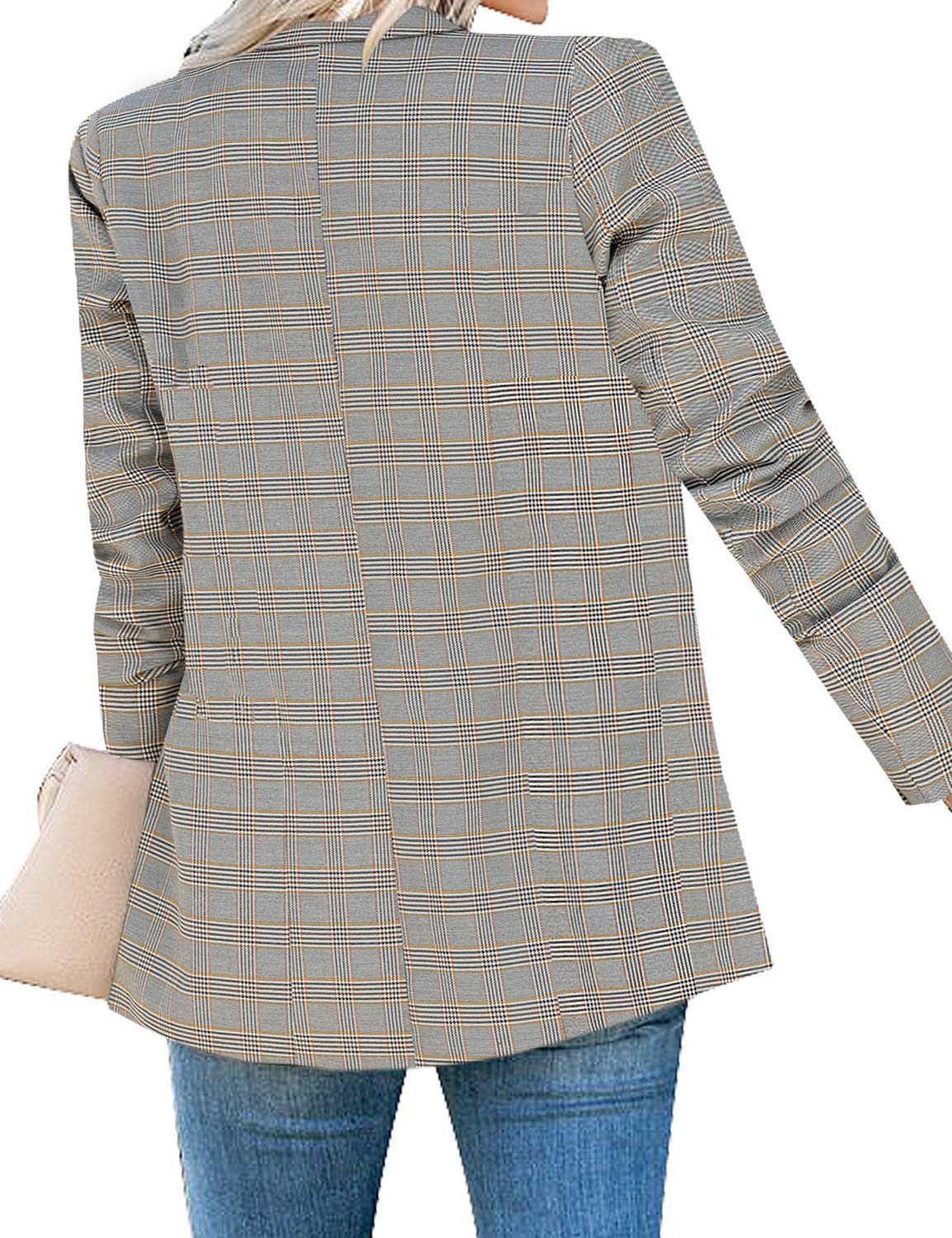 GRAPENT Damen Blazer mit offener Vorderseite, Business, Freizeit, Taschen, für die Arbeit im Büro
