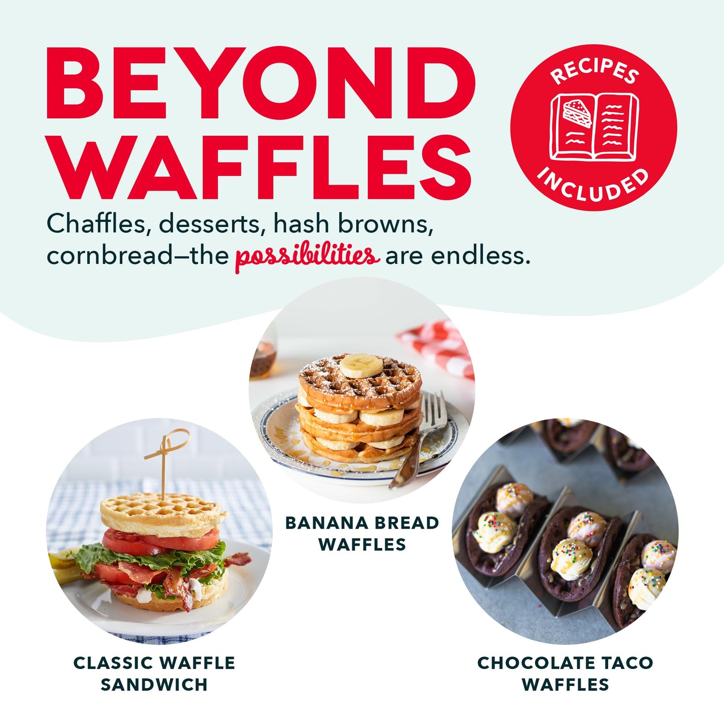 DASH Mini Maker for Individual Waffles, Hash Browns, Keto Chaffles with Easy to Clean, Non-Stick Surfaces, 4 Inch, White Pineapple