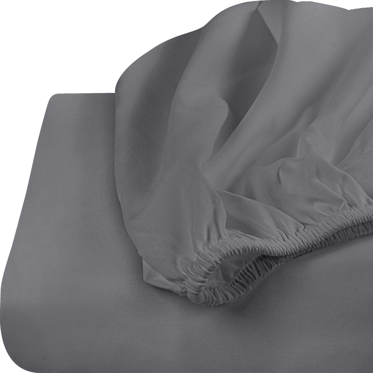 Utopia Bedding Spannbettlaken für Queensize-Betten – Großpackung mit 6 Spannbettlaken – weiche gebürstete Mikrofaser – tiefe Taschen – schrumpft und verblasst nicht – pflegeleicht (grau)