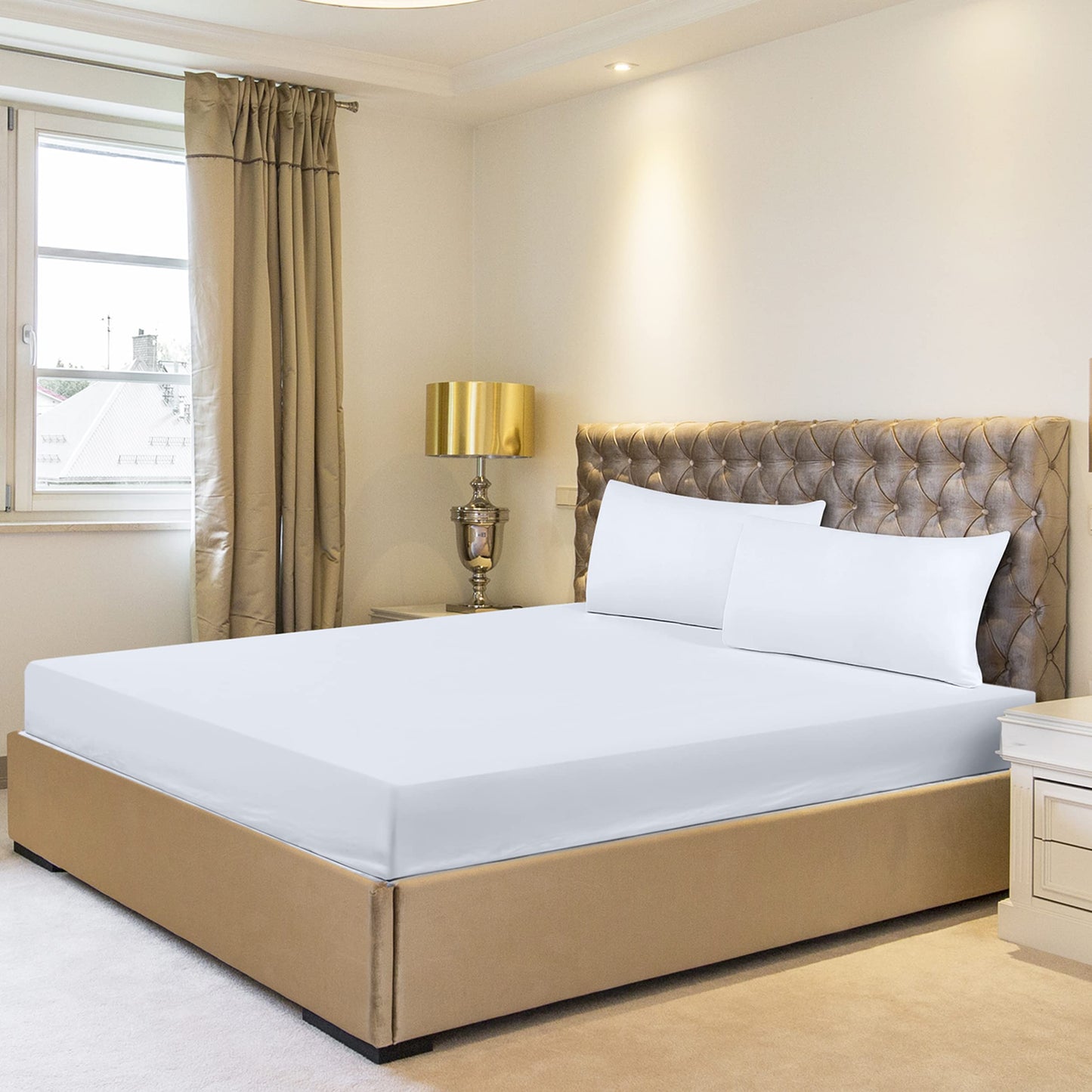 Utopia Bedding Spannbettlaken für Queensize-Betten – Großpackung mit 6 Spannbettlaken – weiche gebürstete Mikrofaser – tiefe Taschen – schrumpft und verblasst nicht – pflegeleicht (grau)
