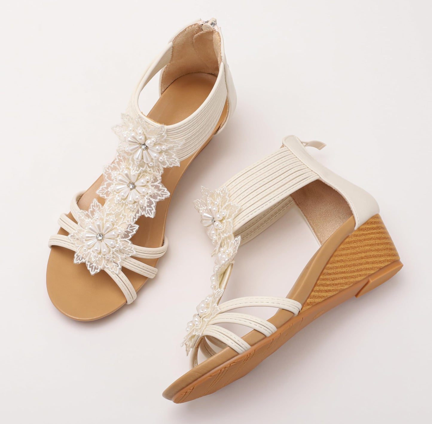 Keilsandalen für Damen, elegant, lässig, für den Sommer, süß, bequem, mit Keilabsatz, Strandsandale