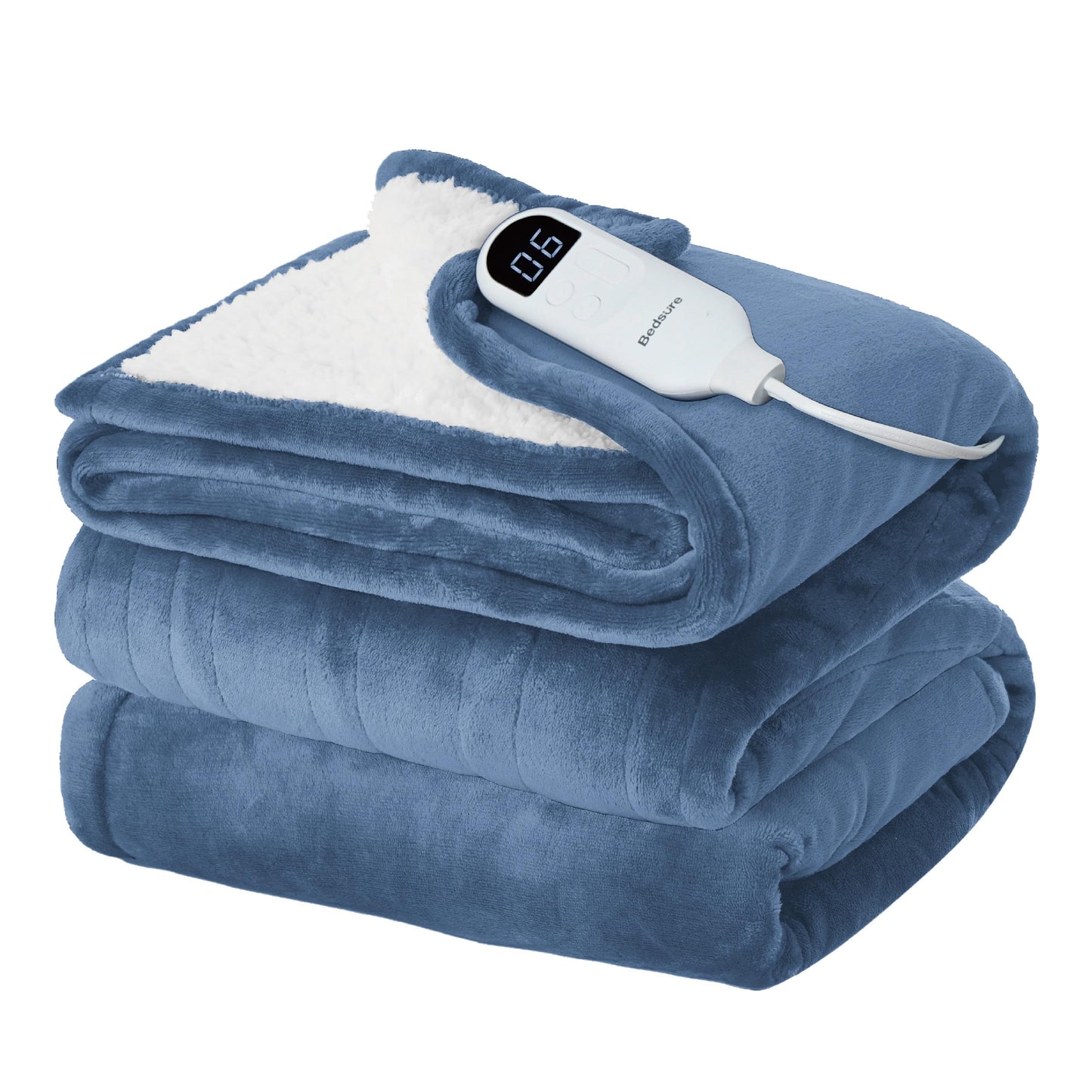 Electric Heated Blanket/Throw - Seamless Flannel Electric Blanket, Heating Blanket with 4 Time Settings & 6 Heat Settings, Warm Blanket Gift for Grandma (50x60 inches, Black)