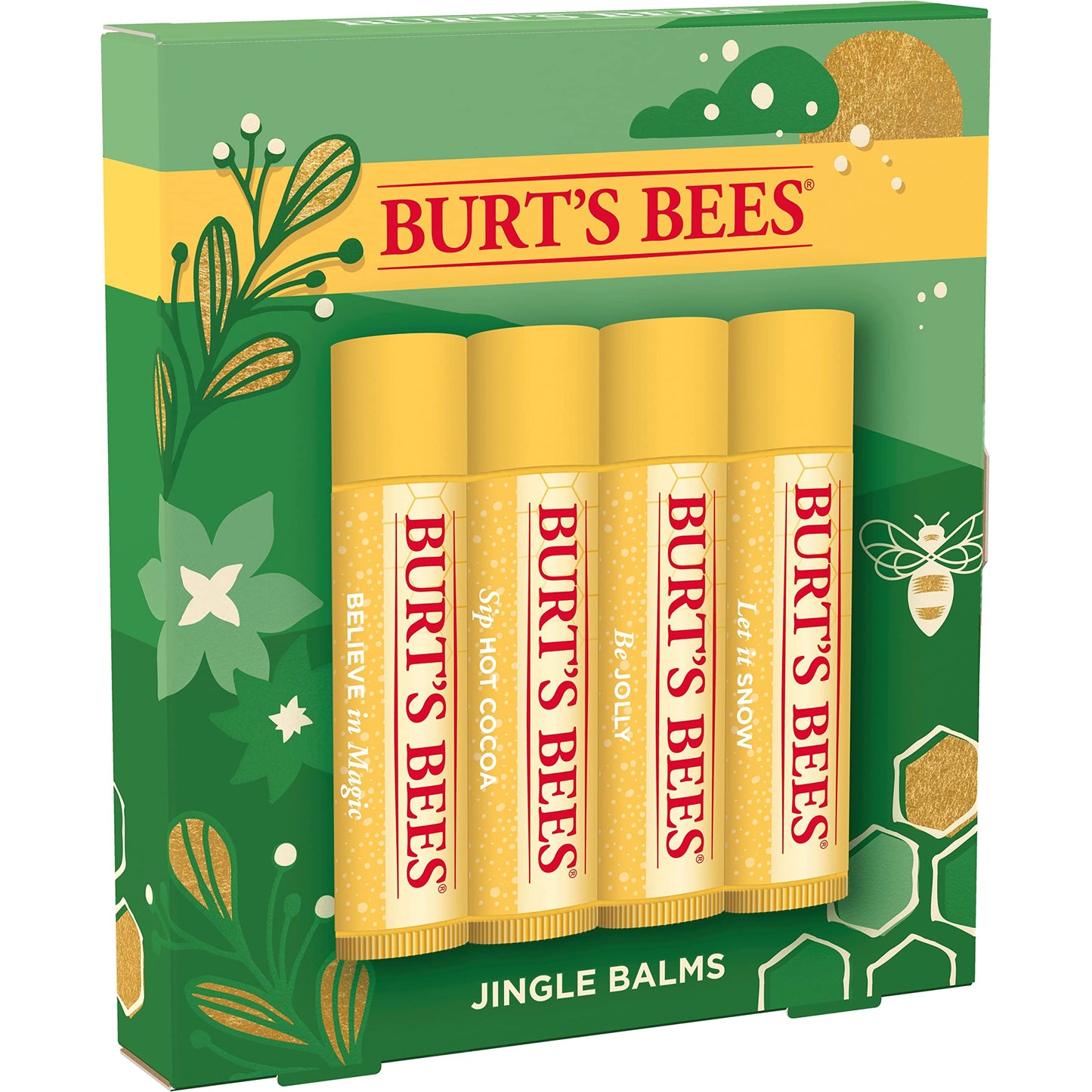 Lip Balm - Beeswax, Strawberry, Coconut and Pear, and Vanilla Bean, With Responsibly Sourced Beeswax, Tint-Free, Natural Origin Lip Treatment, 4 Tubes, 0.15 oz.