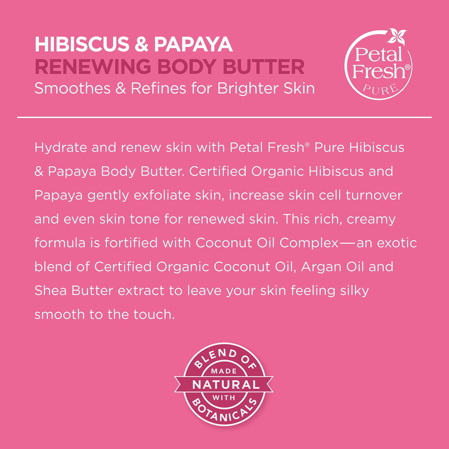 Petal Fresh Pure Perfecting Guava Nectar Körperbutter, Bio-Kokosnussöl, Arganöl, Sheabutter, fördert gesunde Haut, vegan und frei von Tierversuchen, 8 oz (Guava Nectar)