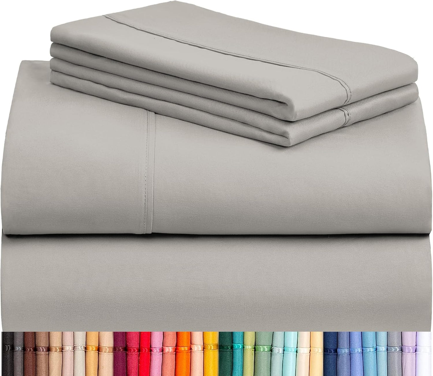 LClub Luxury 4-Piece Cooling Microfiber Sheet Set