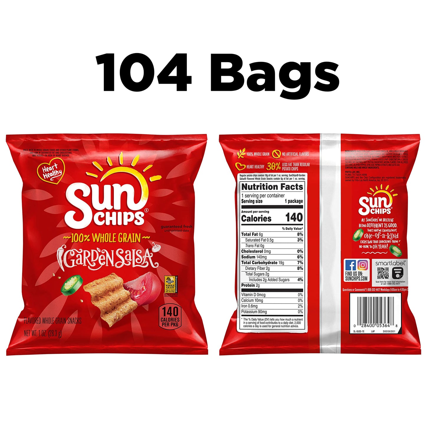 SunChips Multigrain Snacks, Variety Pack, 1 Ounce (Pack of 40)