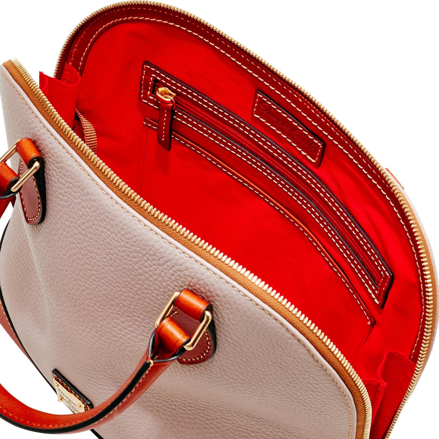 Dooney & Bourke Women's Zip Zip Satchel in Pebble Grain Leather, Large Handbag with Adjustable & Detachable Shoulder Strap