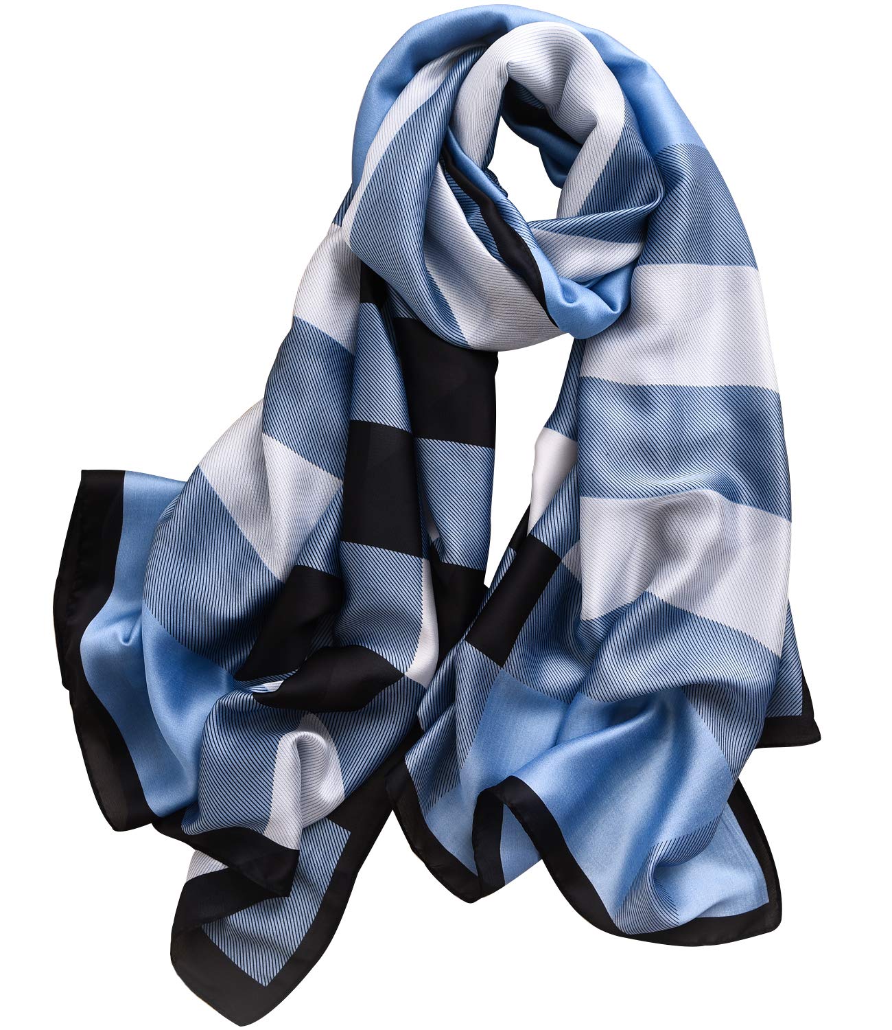 NUWEERIR Damen-Schal, 100 % großer Maulbeerseide, langer Satin-Schal, modischer Designer-Schal, leichte Wickel