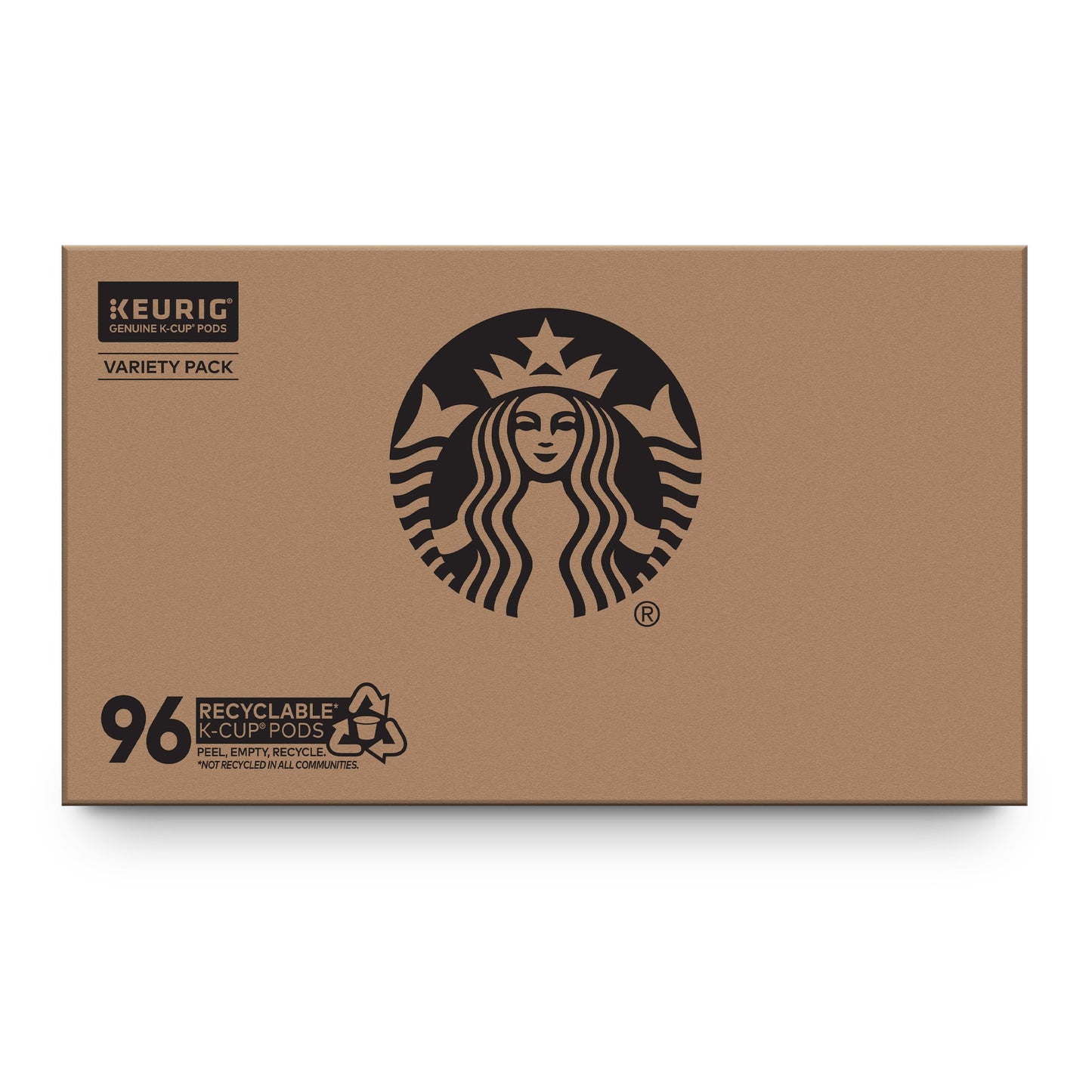 Starbucks K-Cup-Kaffeepads, natürlich aromatisiertes Kaffee-Vielfaltspaket für Keurig-Kaffeemaschinen, 100 % Arabica, 1 Schachtel (40 Pads)