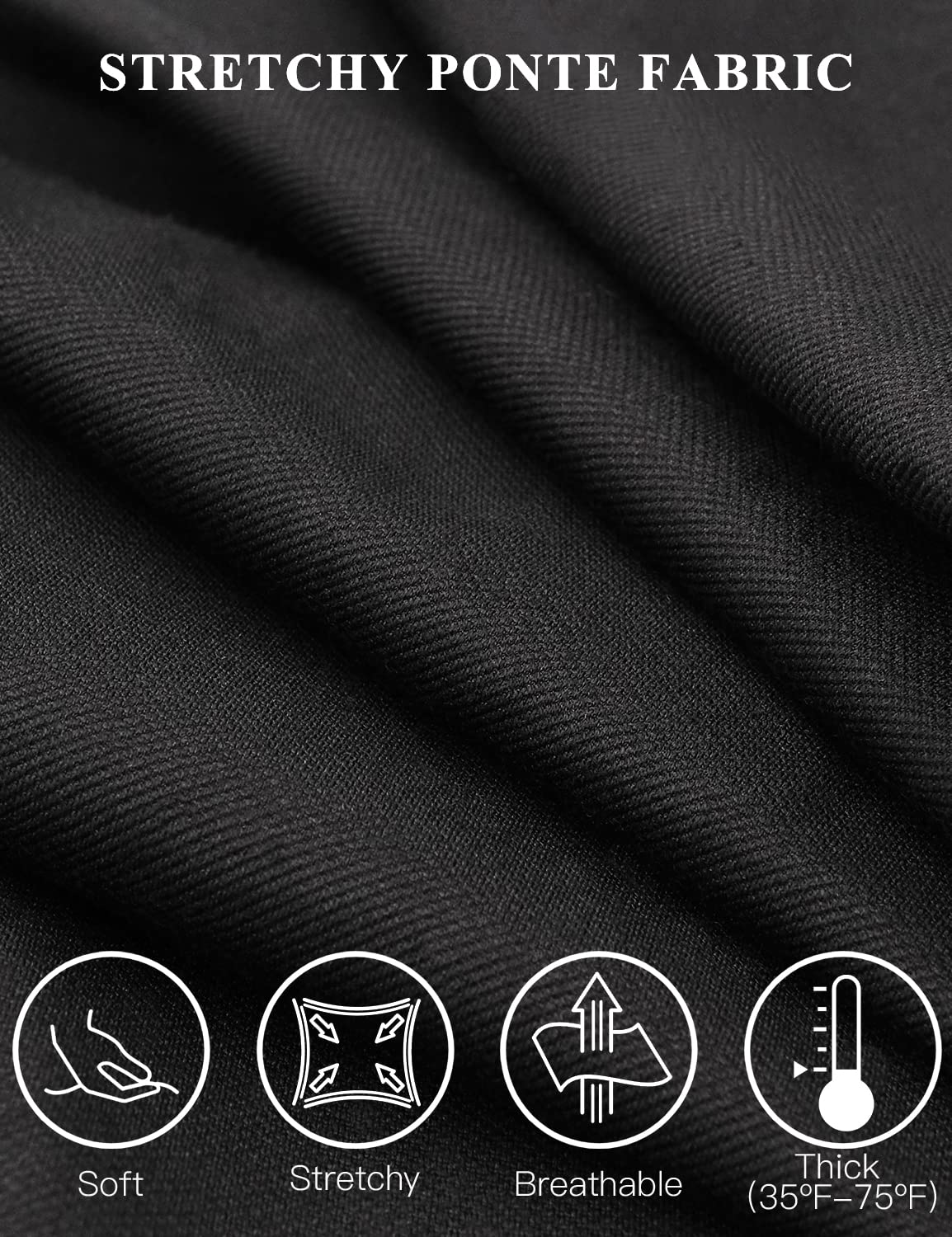 Pantalon extensible pour femme Tapata 28''/30''/32''/34'' avec poches, taille haute, petite, taille standard pour le travail au bureau