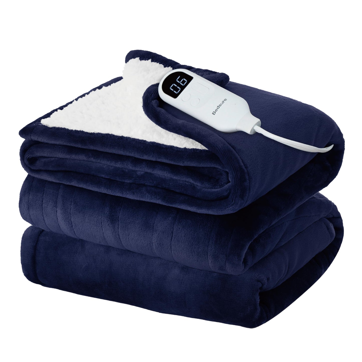 Electric Heated Blanket/Throw - Seamless Flannel Electric Blanket, Heating Blanket with 4 Time Settings & 6 Heat Settings, Warm Blanket Gift for Grandma (50x60 inches, Black)