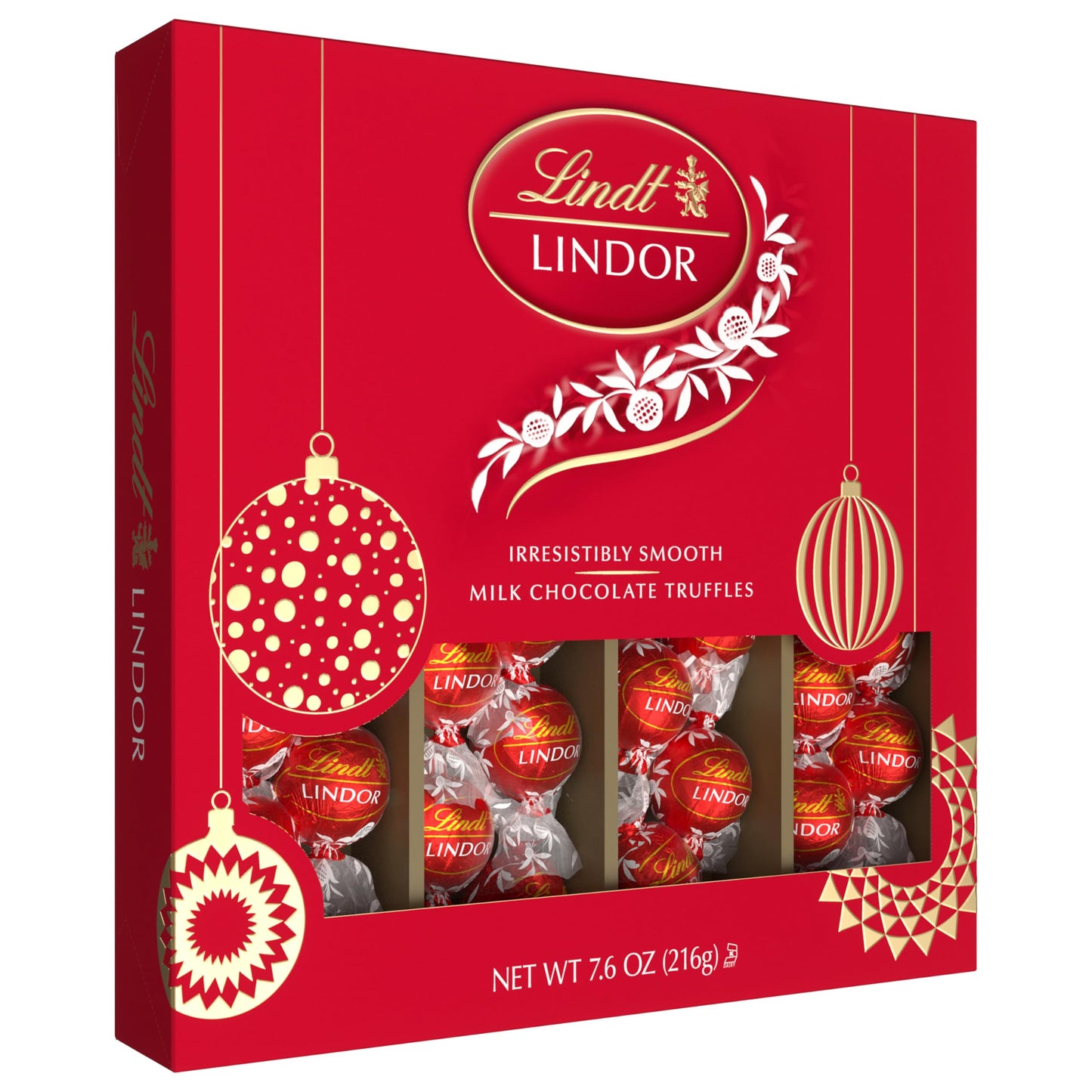 Lindt LINDOR Milk Chocolate Candy Truffles, Milk Chocolate with Smooth, Melting Truffle Center, 25.4 oz., 60 Count
