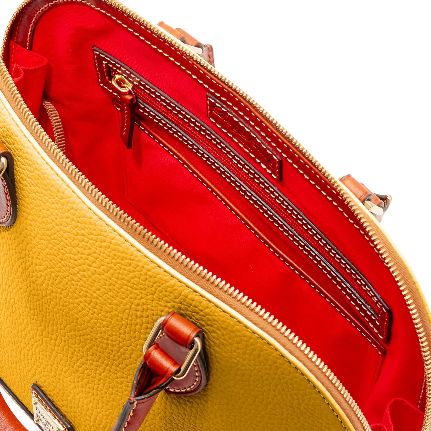 Dooney & Bourke Women's Zip Zip Satchel in Pebble Grain Leather, Large Handbag with Adjustable & Detachable Shoulder Strap