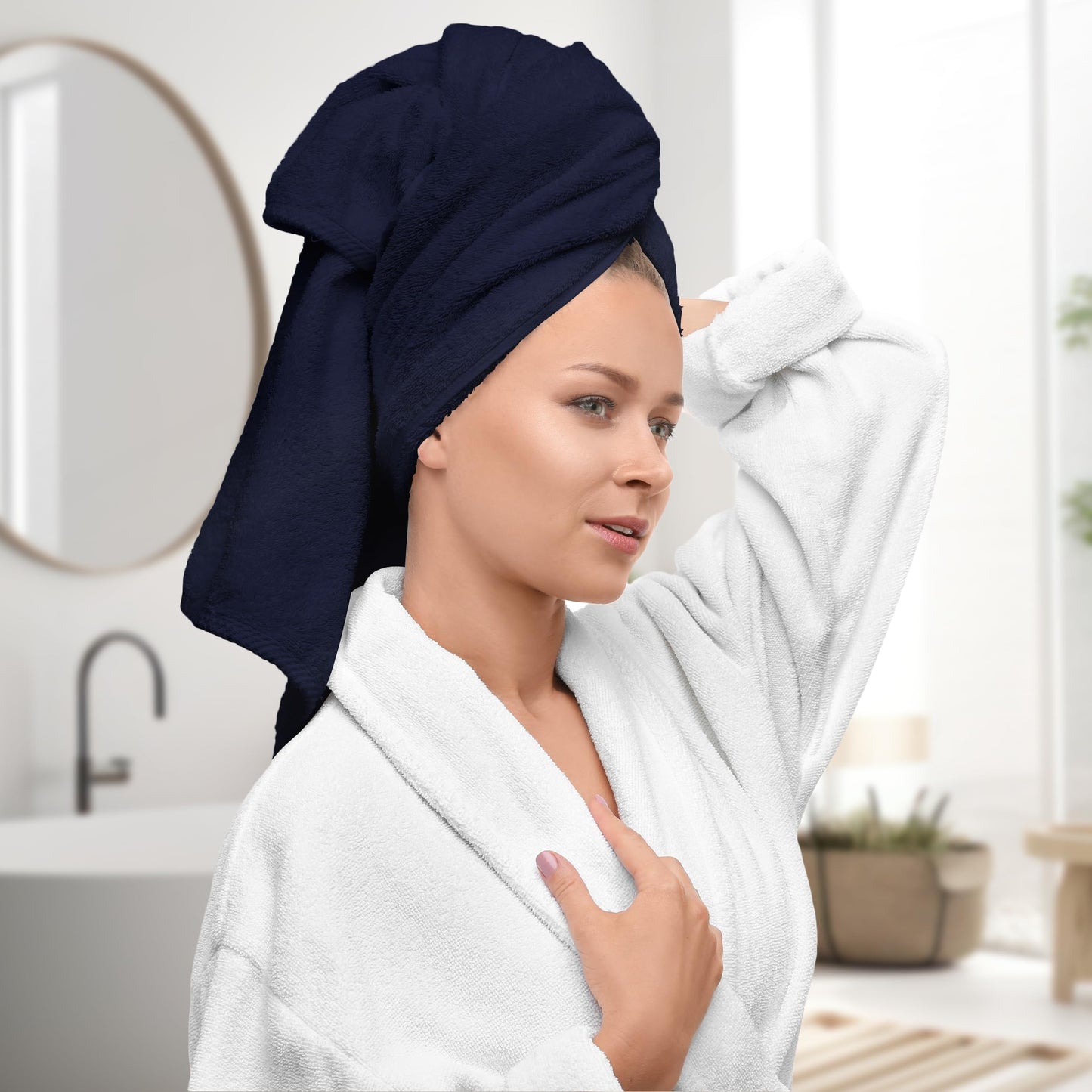 Avalon Towels Luxury 8 Piece Towels Set, 2 Bath Towels, 2 Hand Towels and 4 Washcloths, 600 GSM 100% Ring Spun Cotton Highly Absorbent Bathroom Towel Set, Ideal for Hotel, Spa and Gym (Pink)