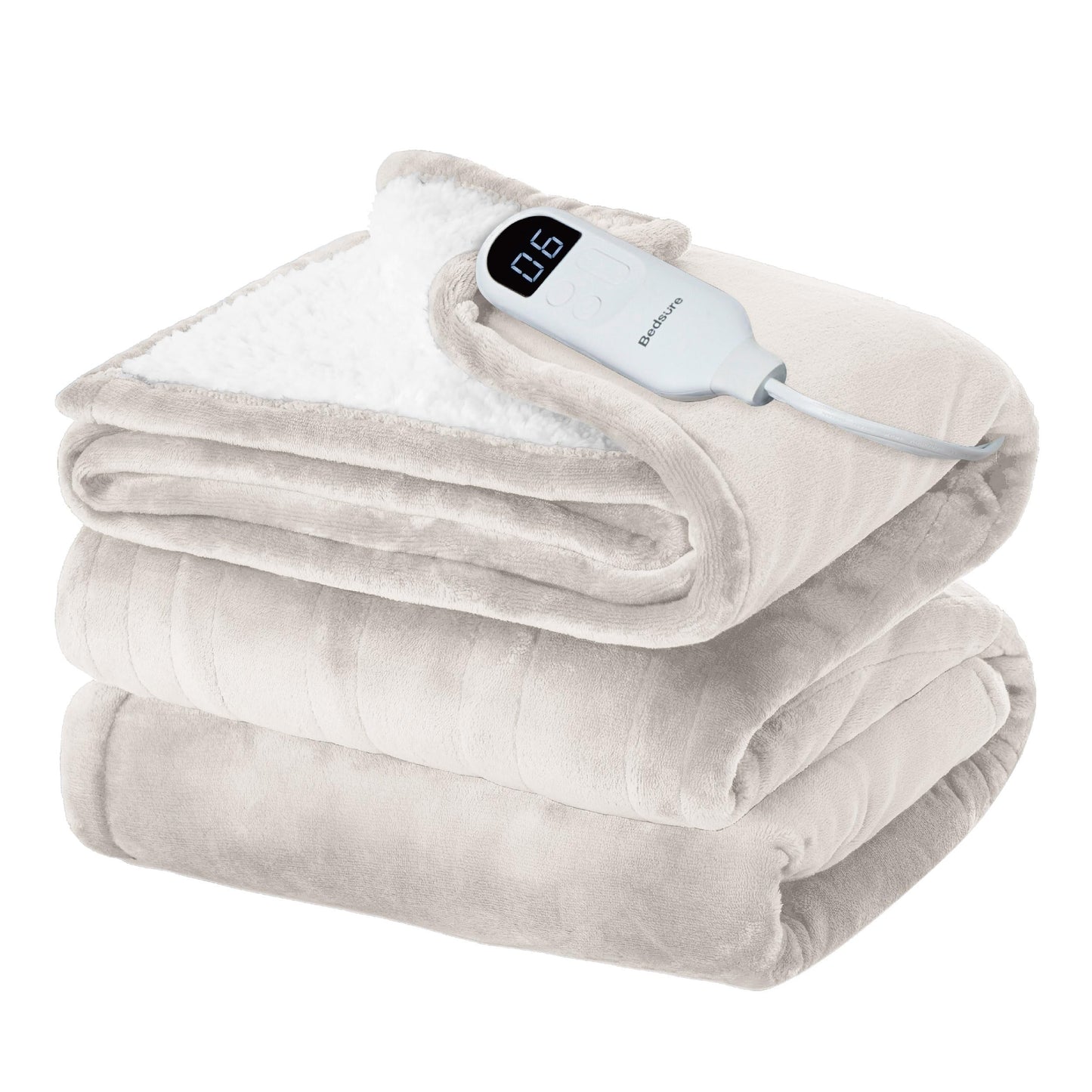 Electric Heated Blanket/Throw - Seamless Flannel Electric Blanket, Heating Blanket with 4 Time Settings & 6 Heat Settings, Warm Blanket Gift for Grandma (50x60 inches, Black)
