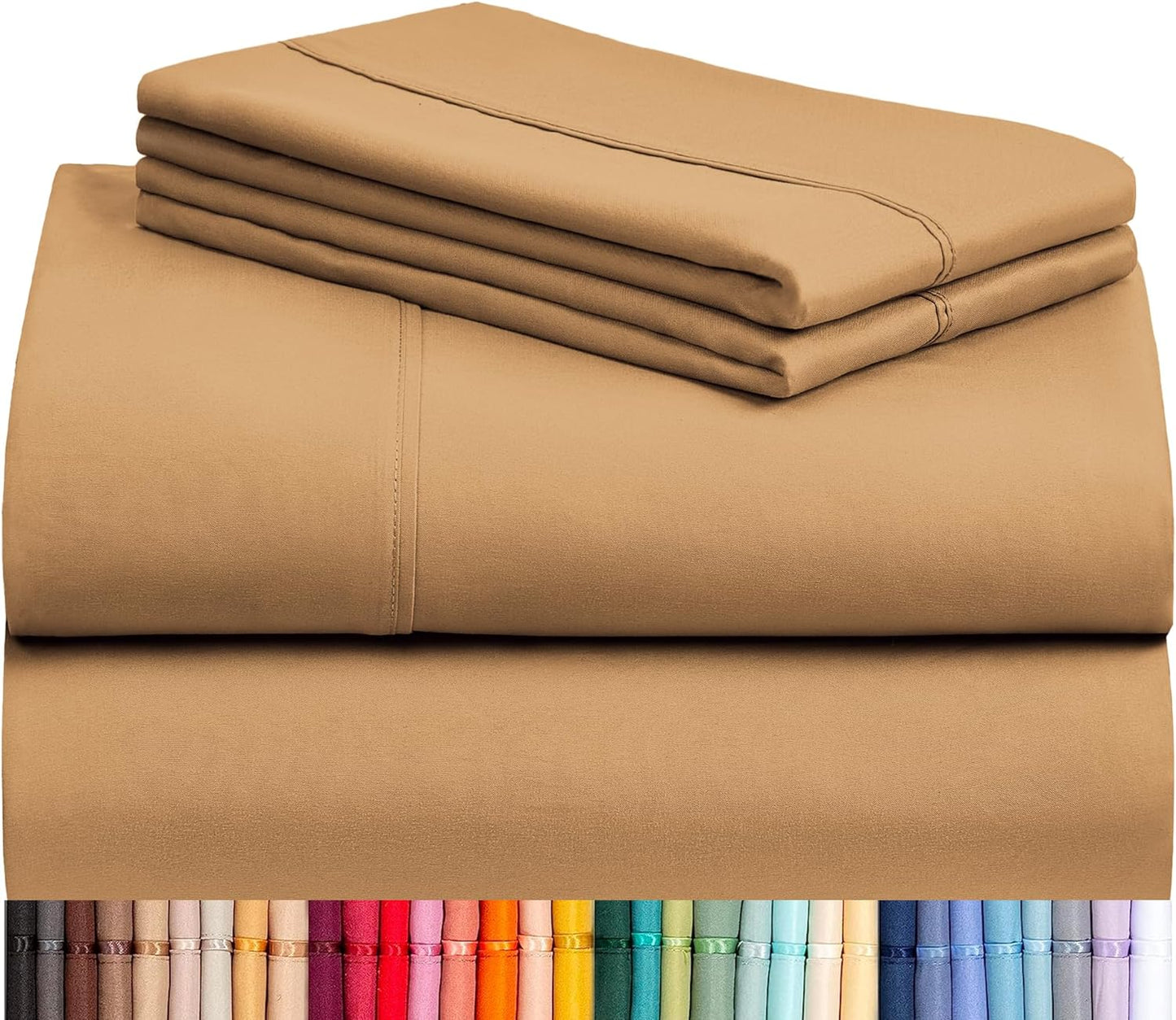 LClub Luxury 4-Piece Cooling Microfiber Sheet Set