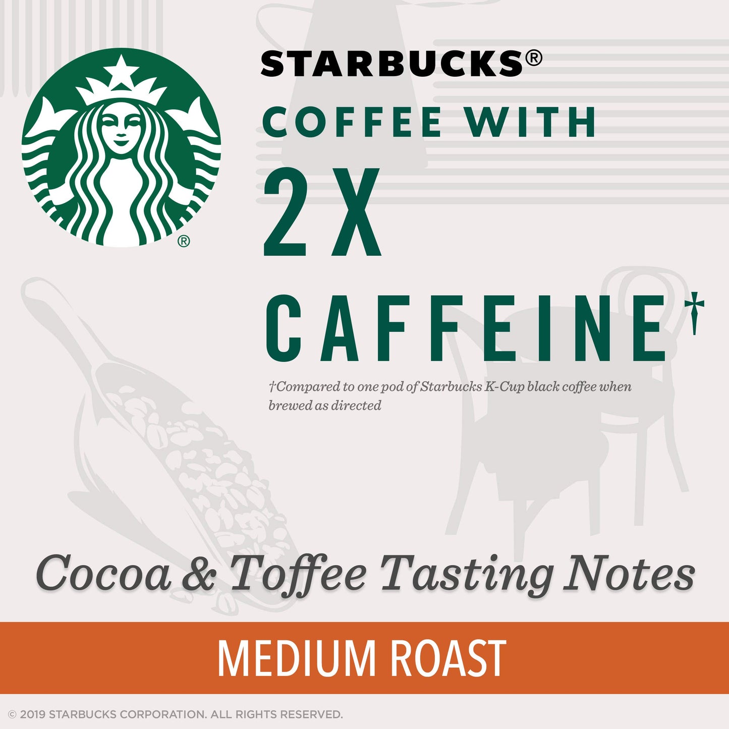 Starbucks K-Cup-Kaffeepads, natürlich aromatisiertes Kaffee-Vielfaltspaket für Keurig-Kaffeemaschinen, 100 % Arabica, 1 Schachtel (40 Pads)