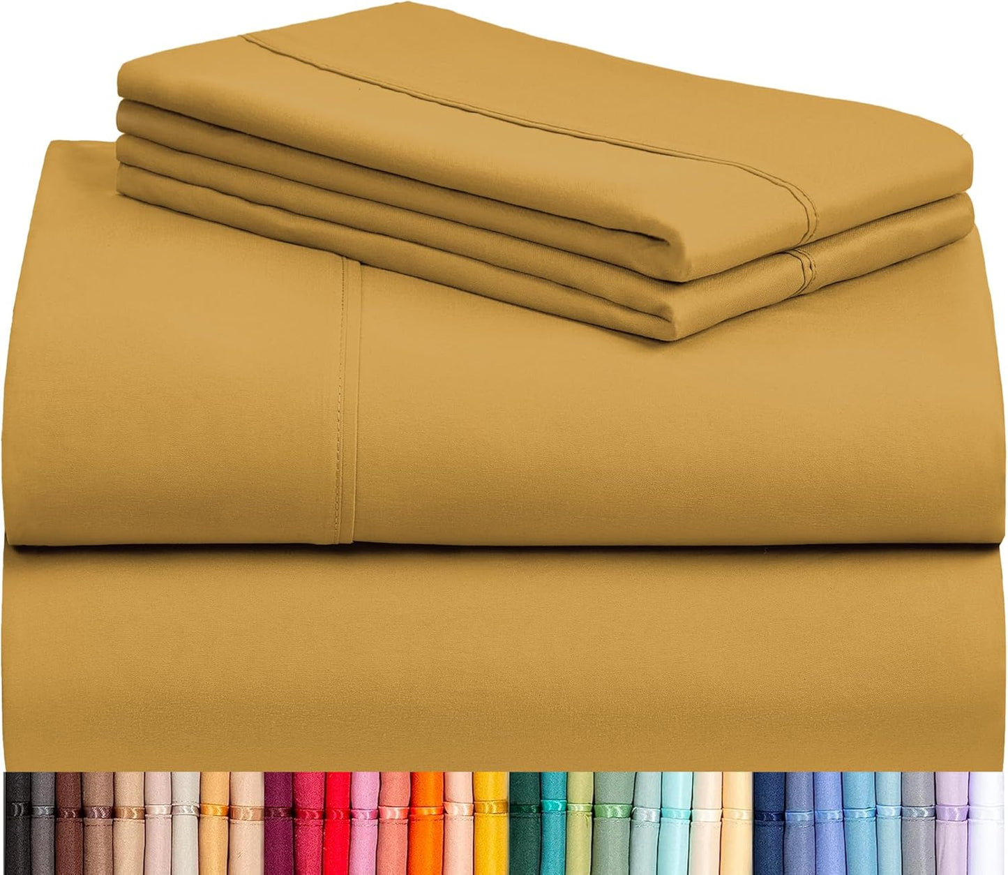 LClub Luxury 4-Piece Cooling Microfiber Sheet Set