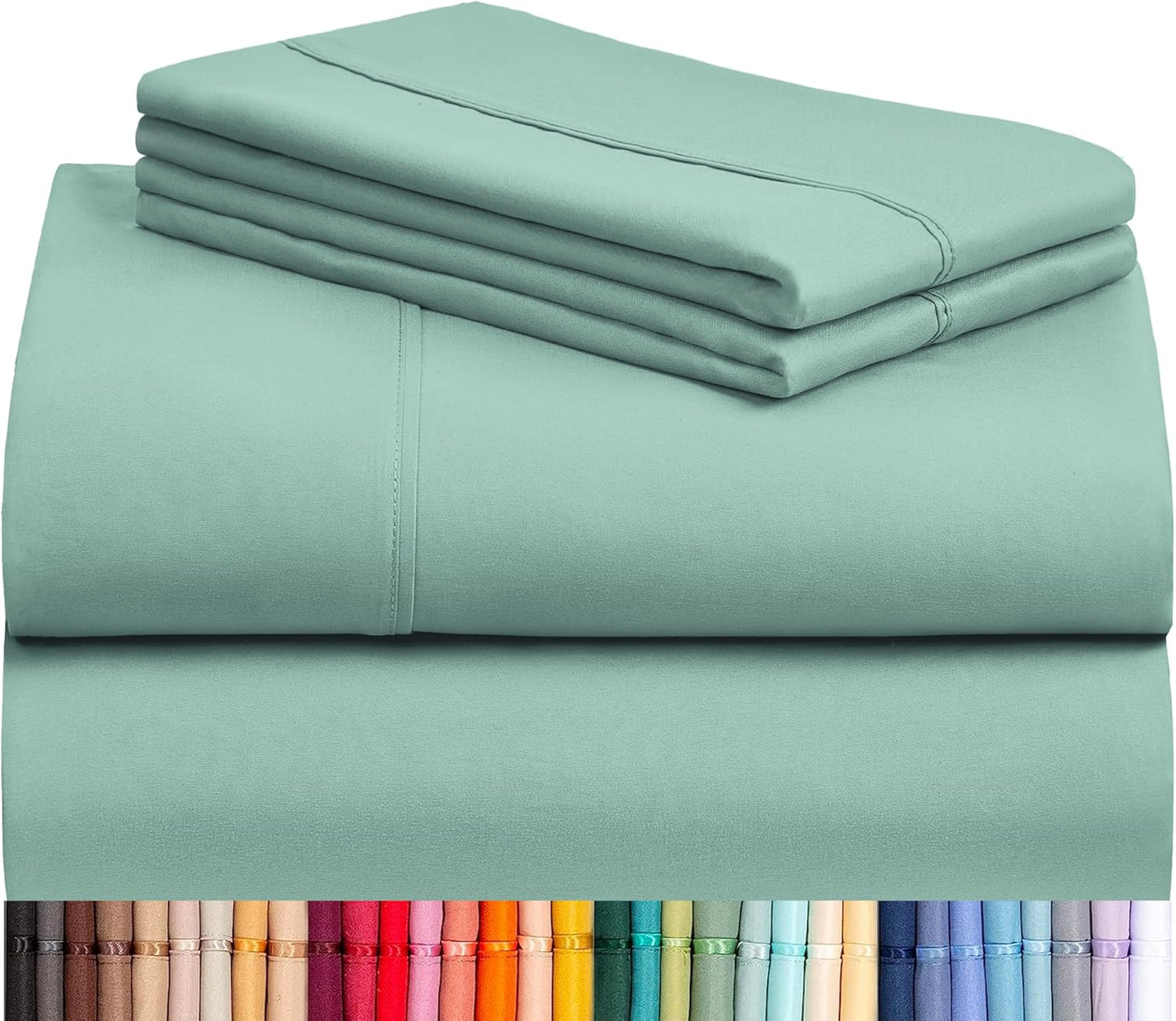 LClub Luxury 4-Piece Cooling Microfiber Sheet Set
