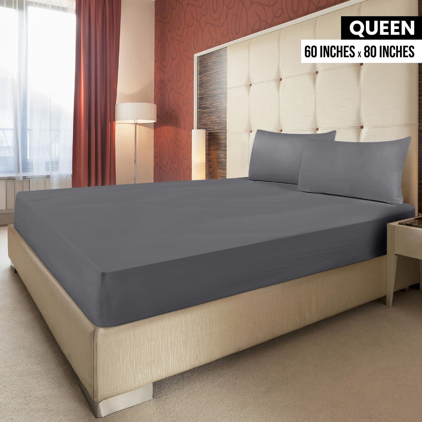 Utopia Bedding Spannbettlaken für Queensize-Betten – Großpackung mit 6 Spannbettlaken – weiche gebürstete Mikrofaser – tiefe Taschen – schrumpft und verblasst nicht – pflegeleicht (grau)