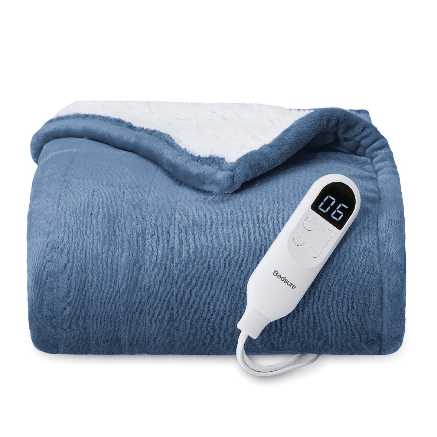 Electric Heated Blanket/Throw - Seamless Flannel Electric Blanket, Heating Blanket with 4 Time Settings & 6 Heat Settings, Warm Blanket Gift for Grandma (50x60 inches, Black)