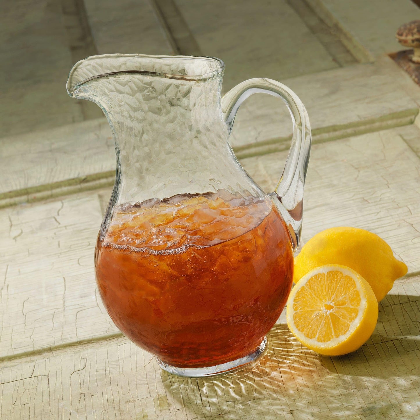 Libbey Acapulco Large Glass Pitcher Set of 2, 89 Oz, Clear, Tall Bubble Glass Pitchers with Handle, Modern Pitcher Set for Iced Tea, Punch, and More