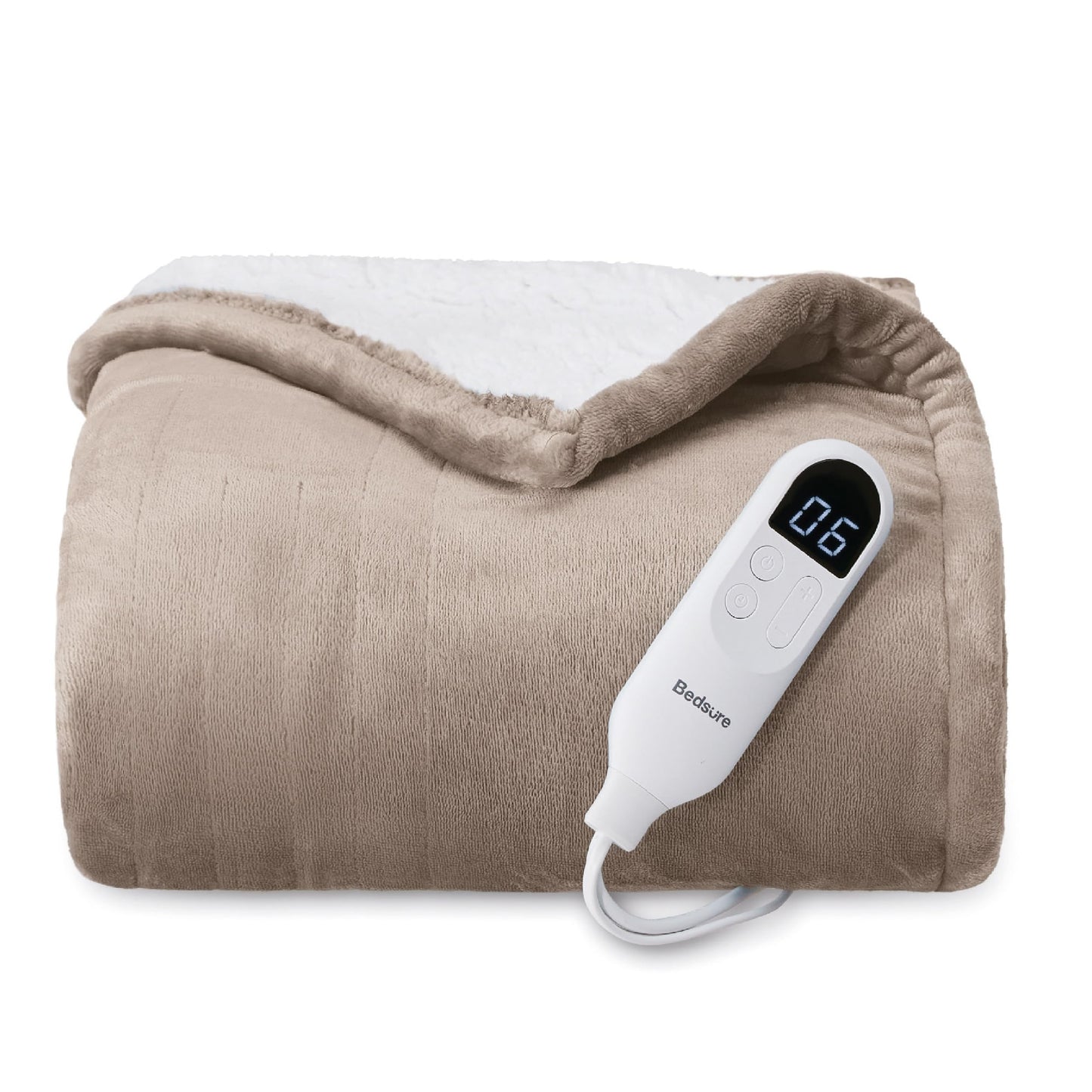 Electric Heated Blanket/Throw - Seamless Flannel Electric Blanket, Heating Blanket with 4 Time Settings & 6 Heat Settings, Warm Blanket Gift for Grandma (50x60 inches, Black)