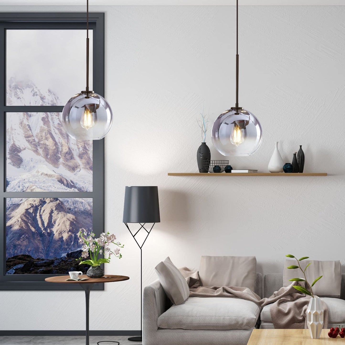 KCO Lighting Gold Cluster Pendelleuchte 3-flammige Cluster Pendelleuchte Große Glaspendelleuchten Kücheninsel Bubble Globe Kronleuchter Mid Century Modern Hängeleuchte