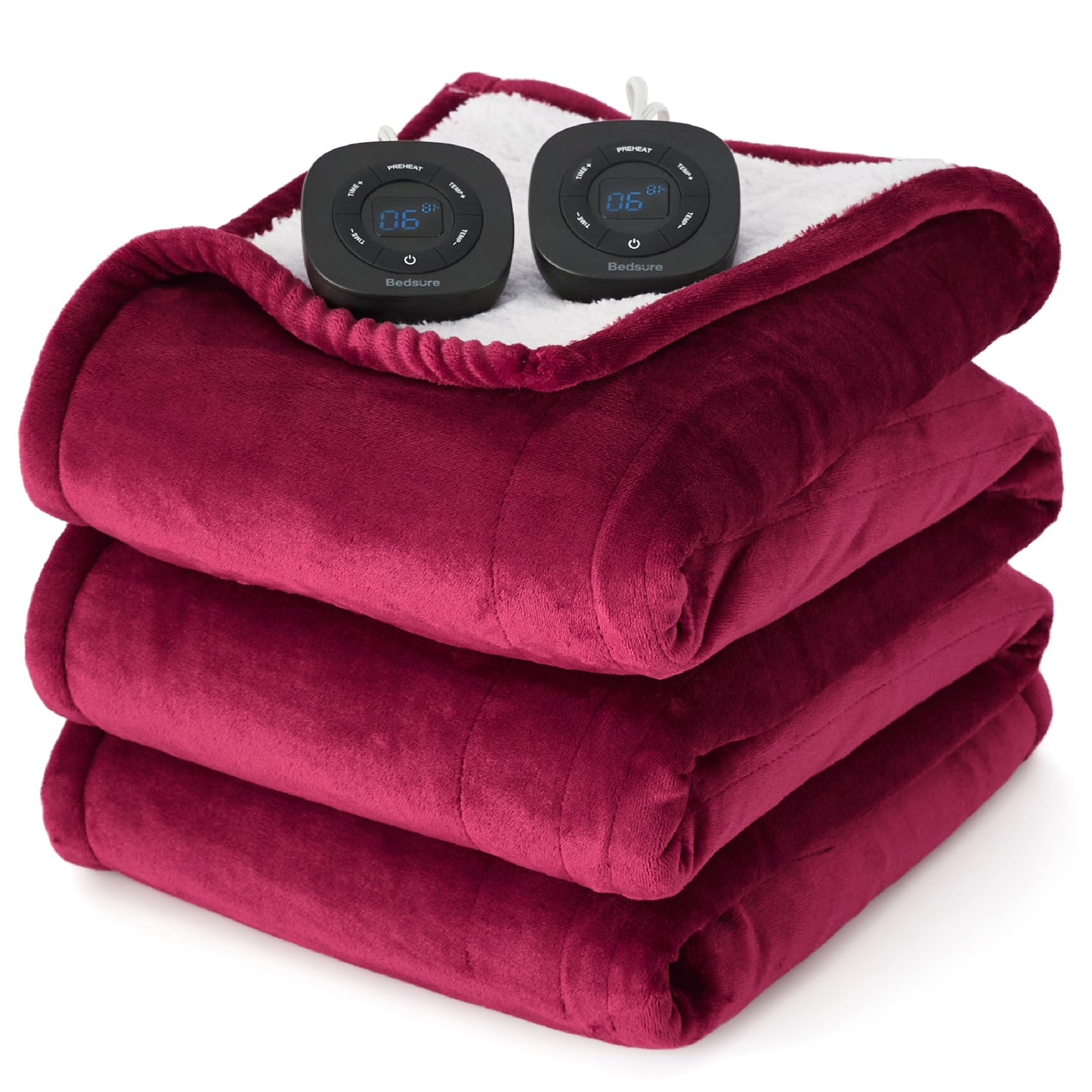 Electric Heated Blanket/Throw - Seamless Flannel Electric Blanket, Heating Blanket with 4 Time Settings & 6 Heat Settings, Warm Blanket Gift for Grandma (50x60 inches, Black)
