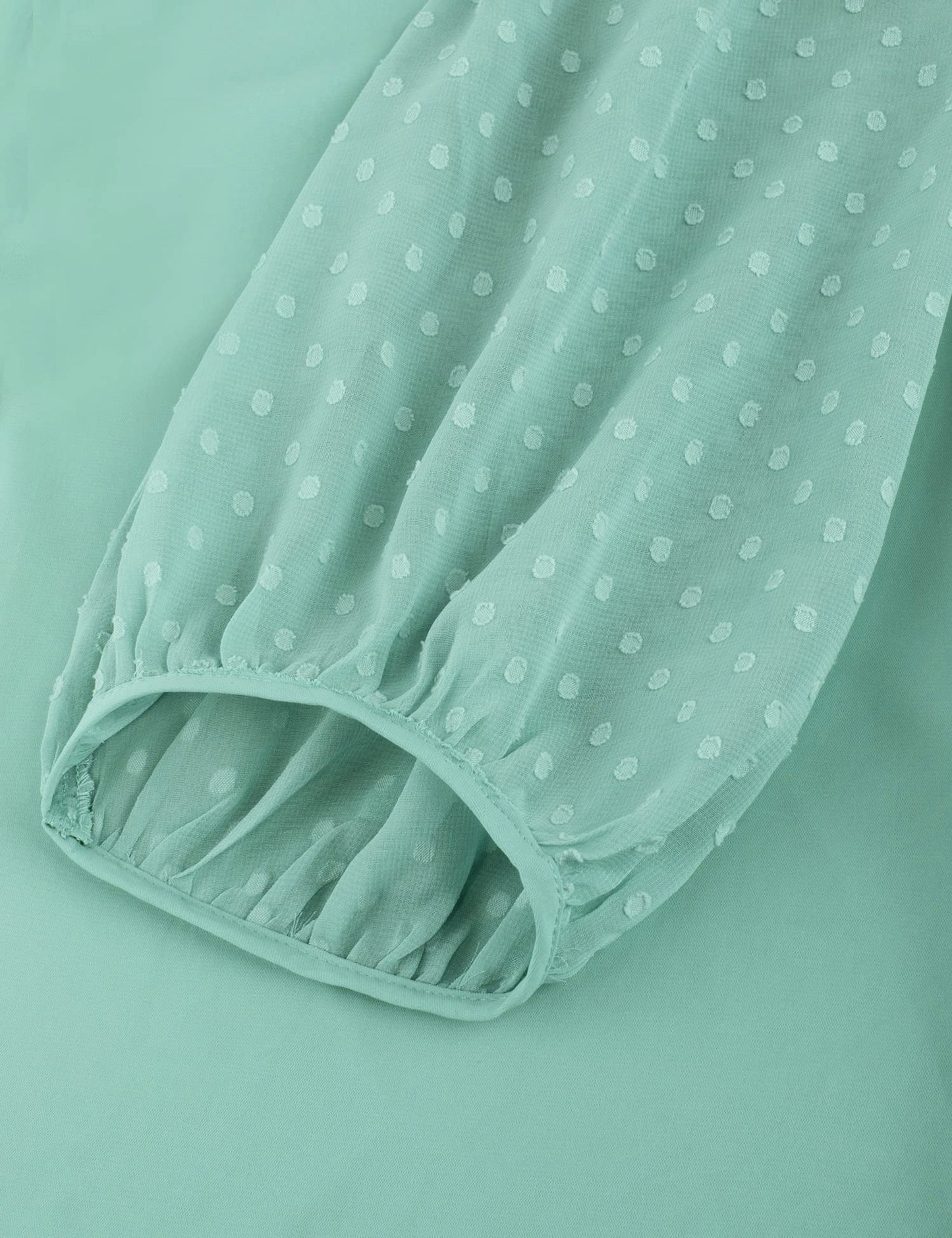 Bebonnie Damen Chiffonbluse mit Laternenmuster, 3/4-Ärmel, lässig, locker, V-Ausschnitt